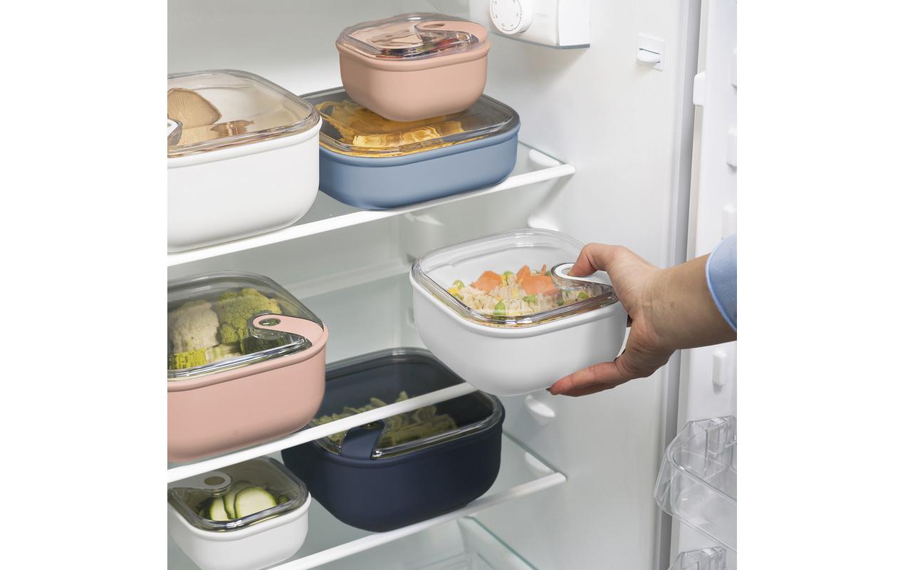 Rotho Lunchbox 1 l, 19,5 × 19,5 × 6,7 cm, Kunststoff (recycelt), rosa