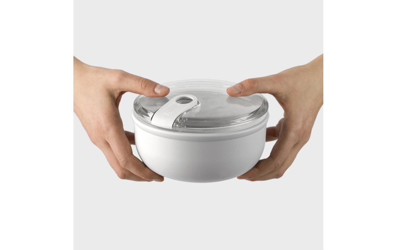 Rotho Vorratsdose 750 ml, Ø 15,7 × 8,2 cm, Kunststoff (recycelt), Hellrosa