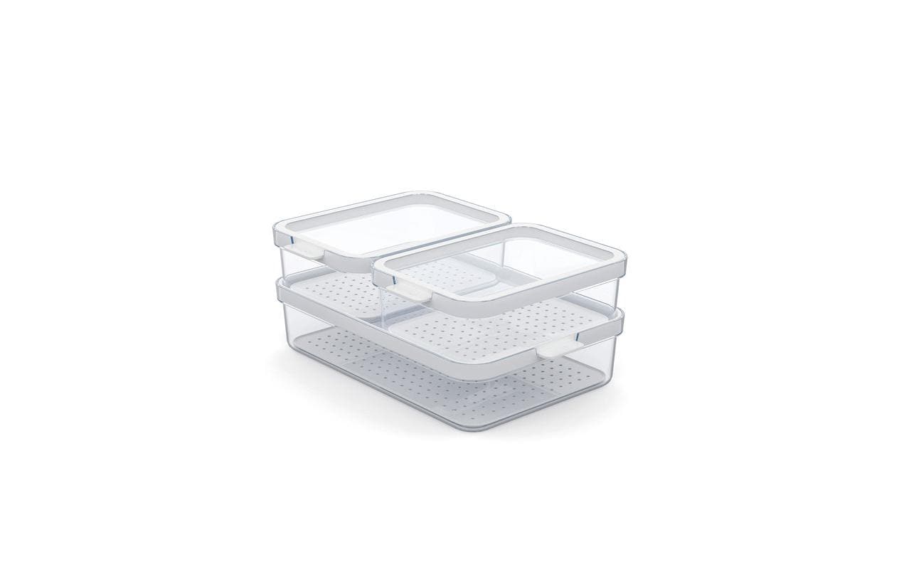 Rotho CAUMA – Vorratsdose 5 l, 20 × 28,4 × 12 cm, Styrol-Acrylnitril-Copolymer (SAN), 3-teilig, transparent
