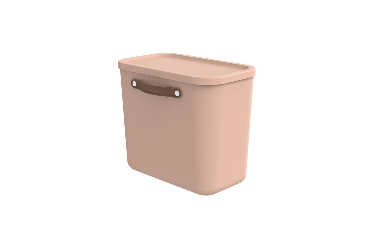 Rotho MALOJA Aufbewahrungsbox 25 l (mit Deckel) – Kunststoff – Rosa – 265 × 370 × 395 mm