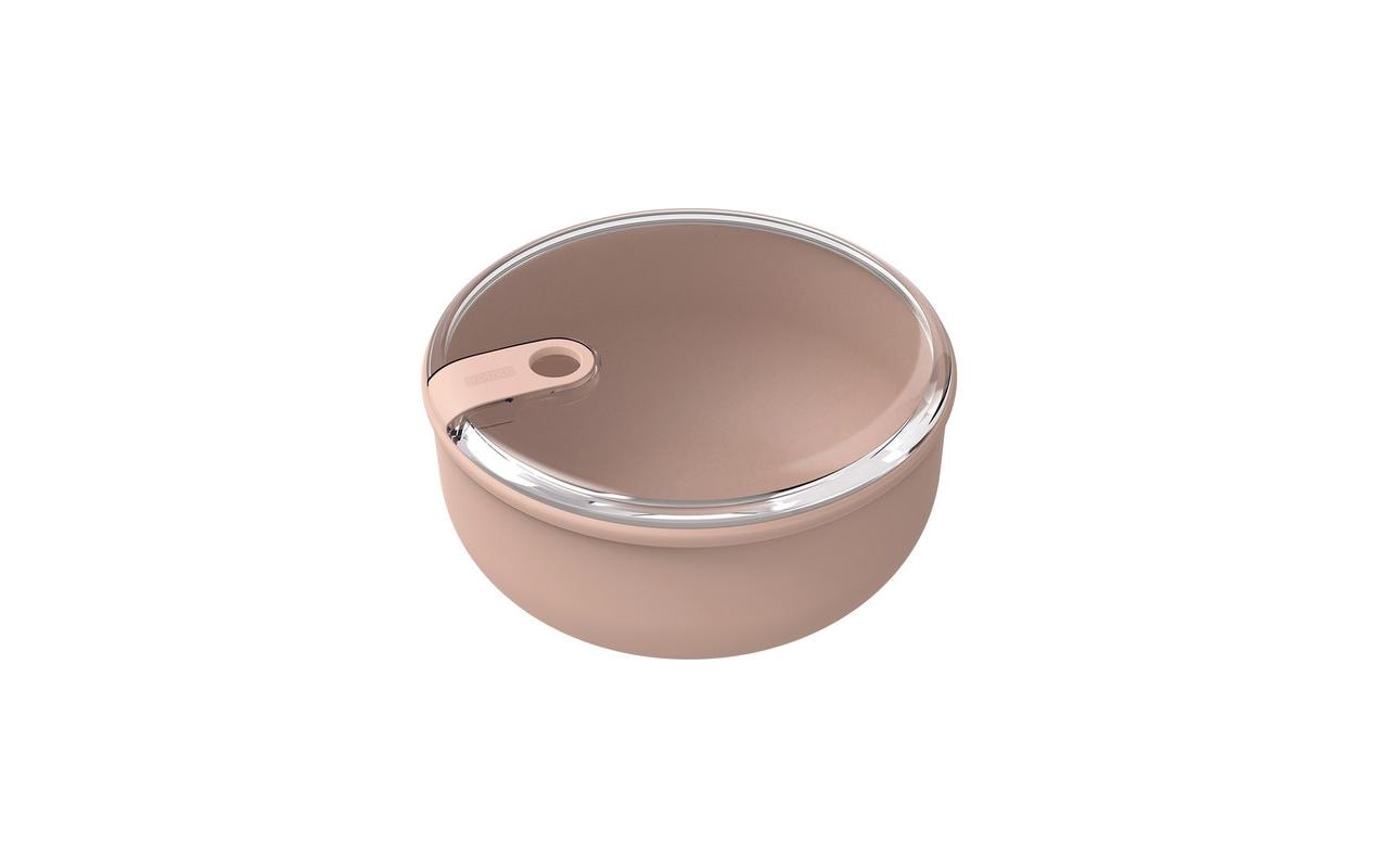Rotho Vorratsdose 750 ml, Ø 15,7 × 8,2 cm, Kunststoff (recycelt), Hellrosa