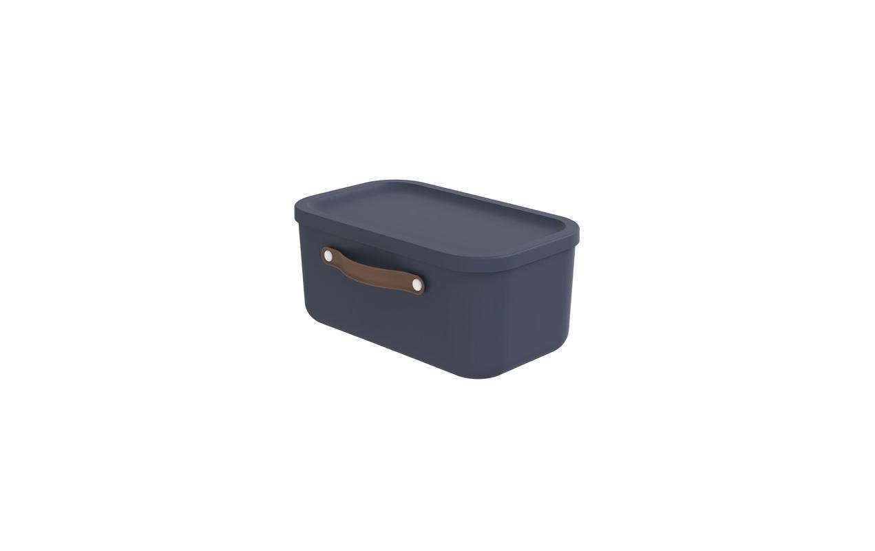 Rotho MALOJA Aufbewahrungsbox 12 l (mit Deckel) – Kunststoff – Blau – 265 × 177 × 395 mm