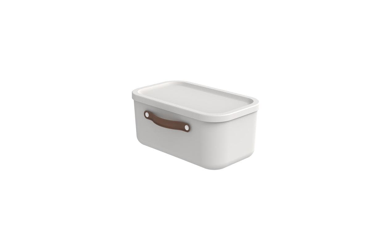 Rotho MALOJA Aufbewahrungsbox 12 l (mit Deckel) – Kunststoff – Weiss – 265 × 177 × 395 mm