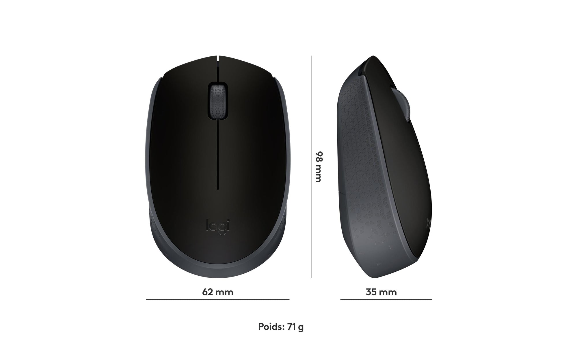 Logitech B170 Maus – kabellos, 2,4 GHz, schwarz