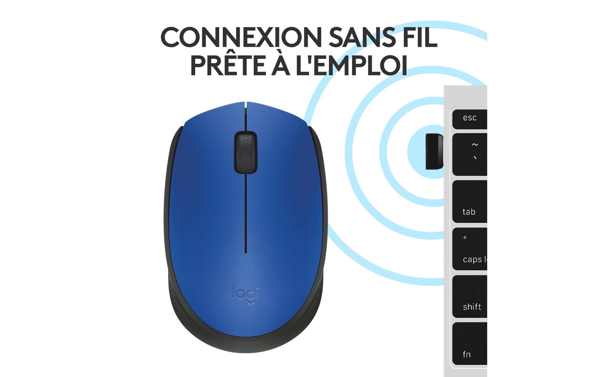 Logitech M171 Blaue Maus – kabellos
