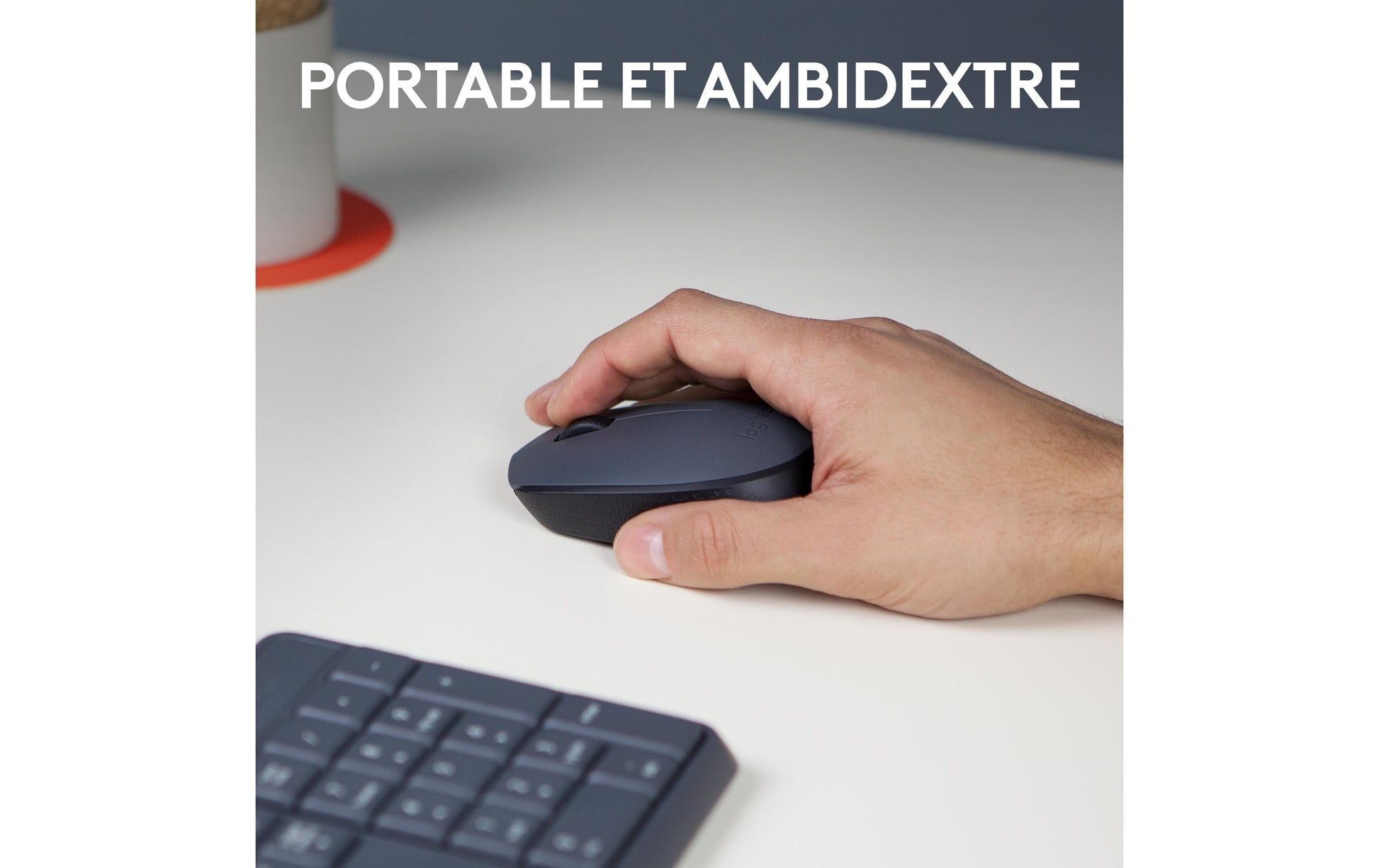 Logitech M170 Maus – kabellos, grau
