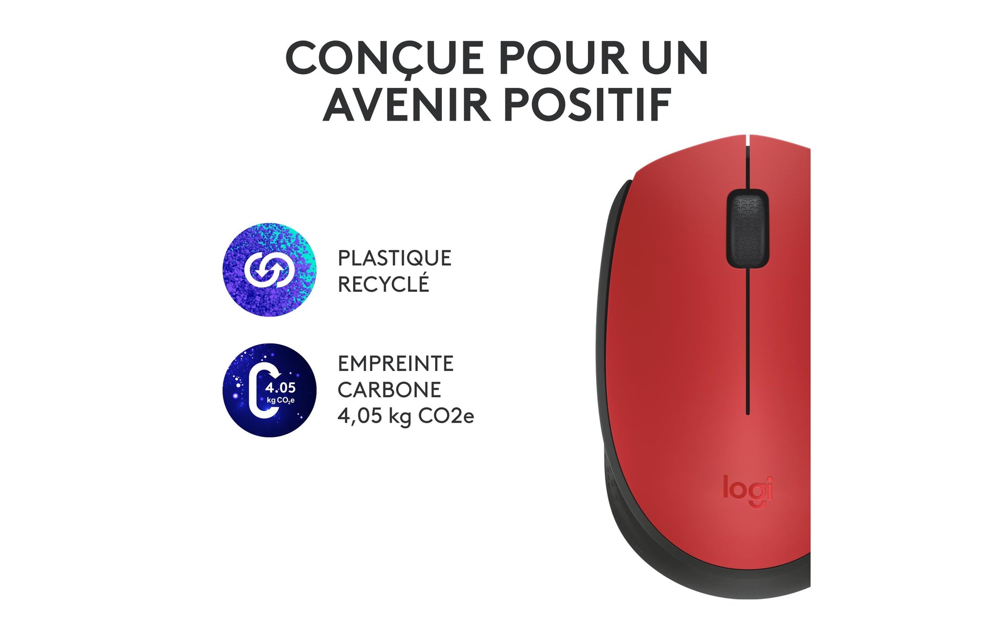 Logitech M171 Maus – Kabellos, Rot