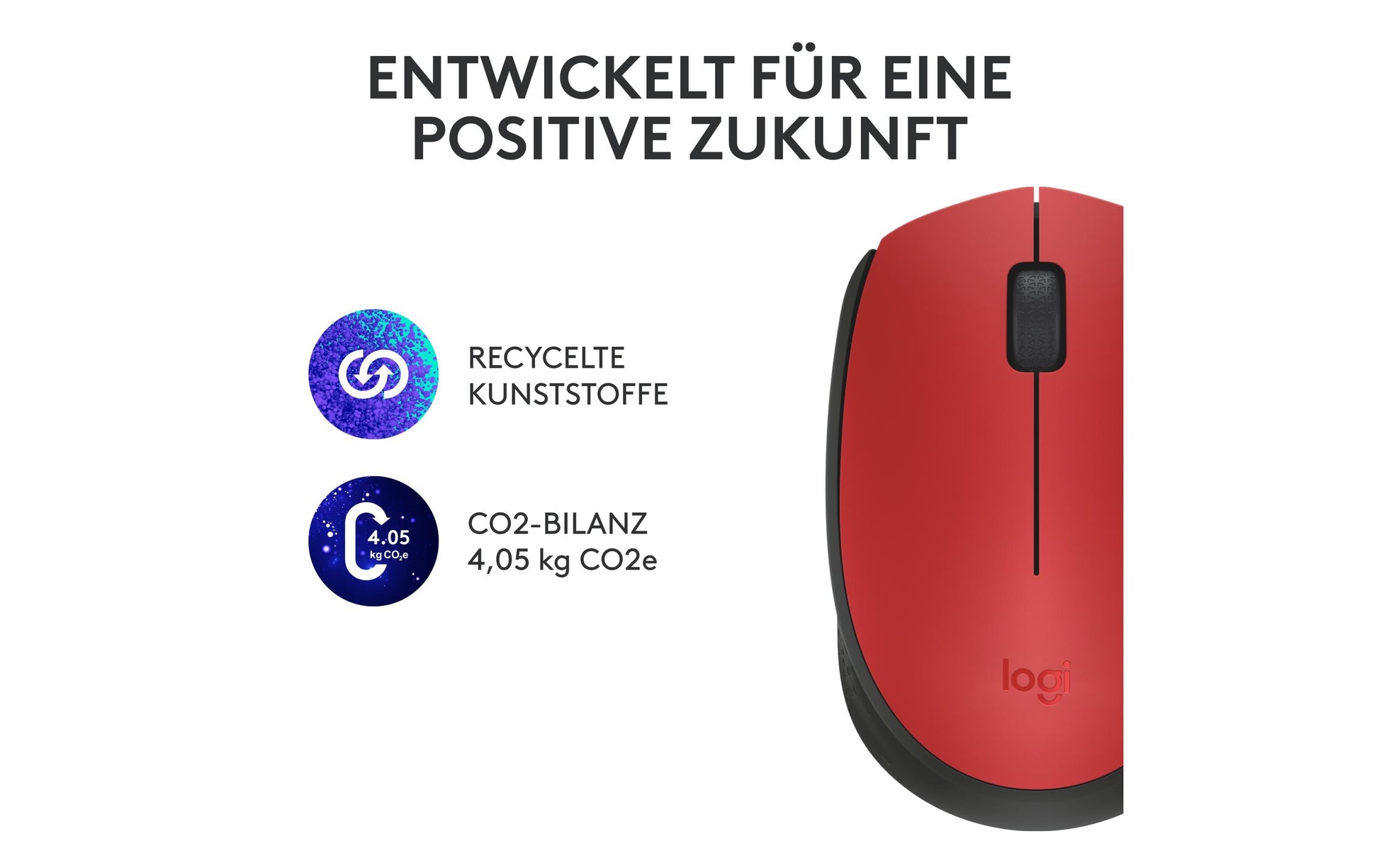 Logitech M171 Maus – Kabellos, Rot