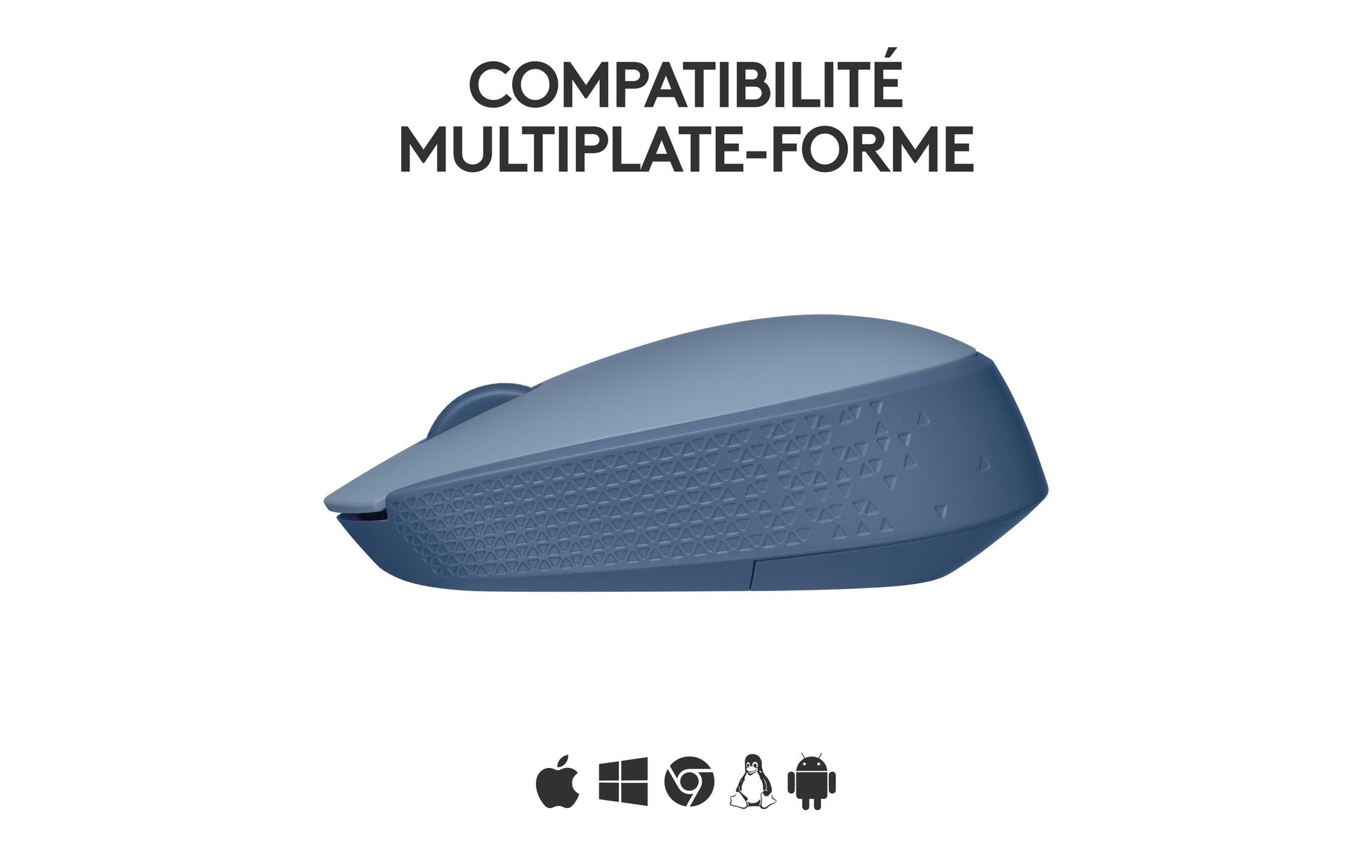 Logitech M171 Maus – Kabellos, Blaugrau