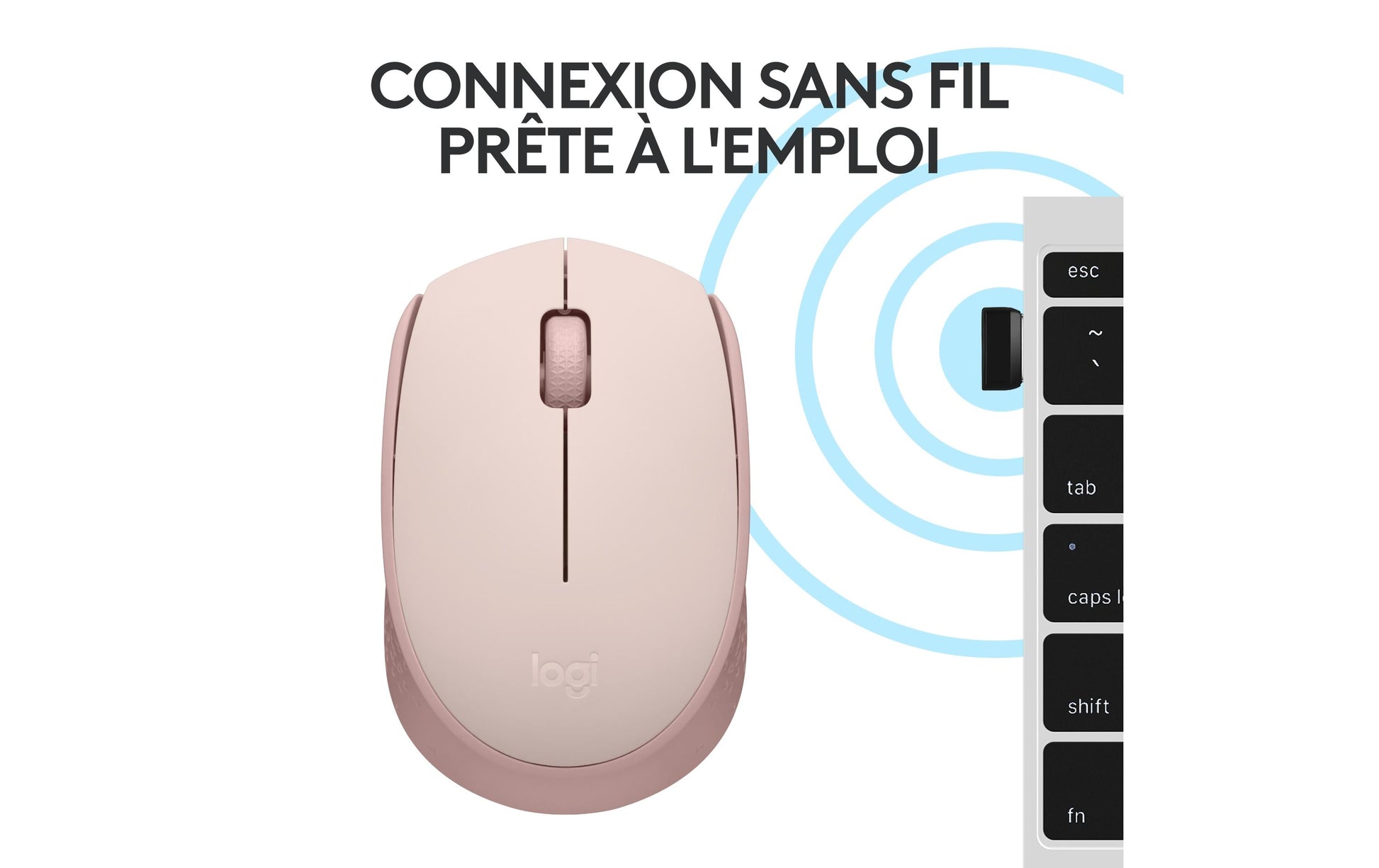 Logitech M171 Maus – kabellos, rosa