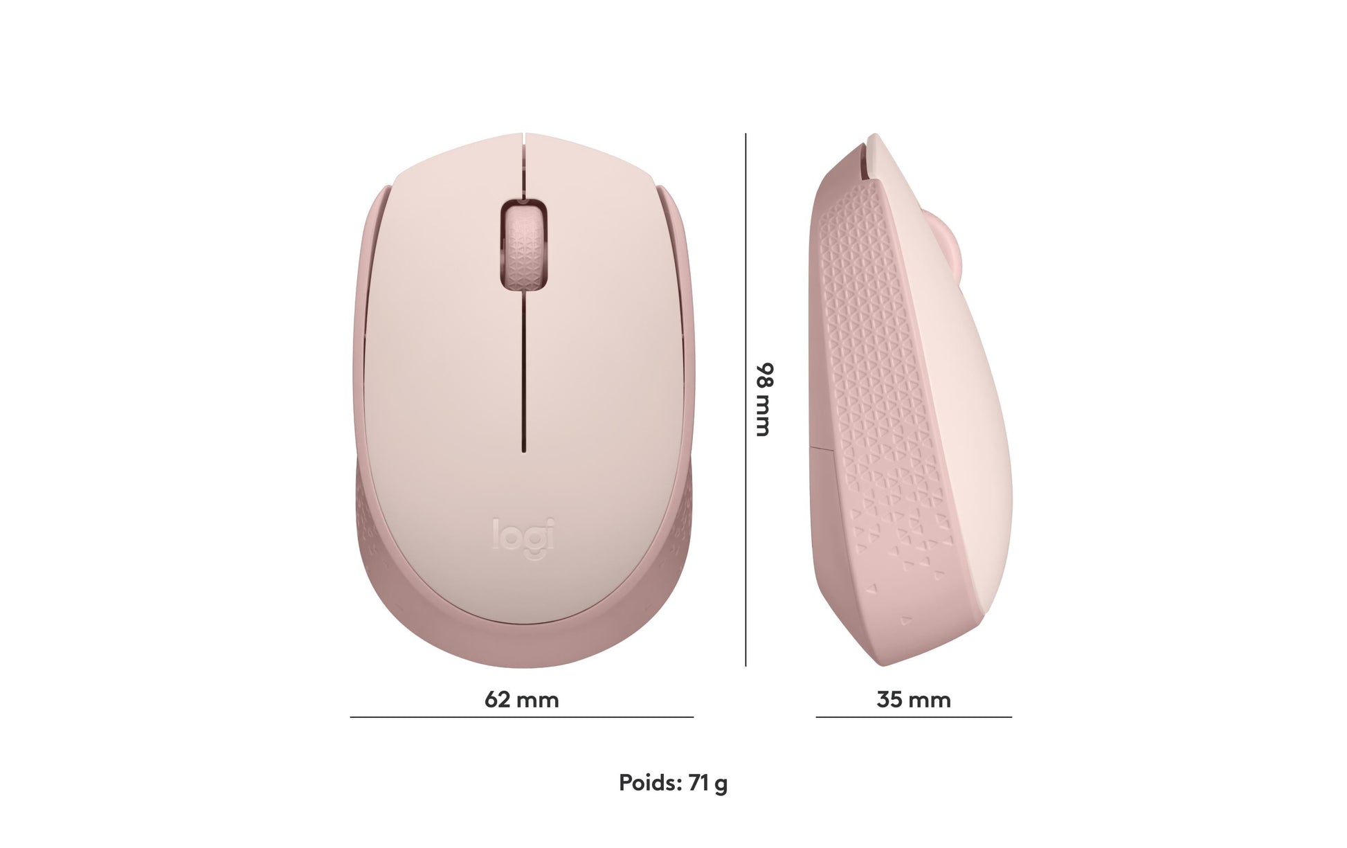 Logitech M171 Maus – kabellos, rosa