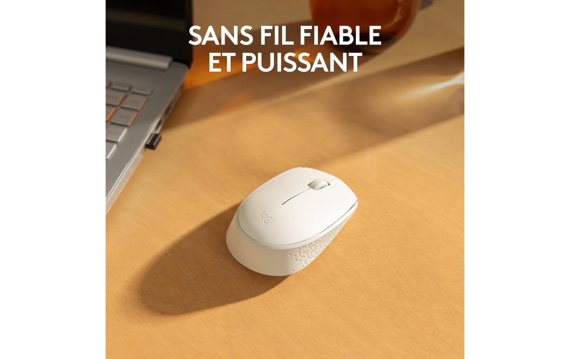 Logitech M171 Maus – Kabellos, Off-white
