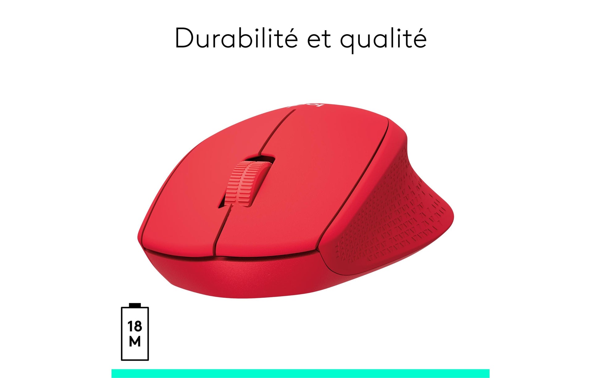 Logitech M330 Silent Plus Maus – kabellos, 2,4 GHz, Silent-Tasten, Rot