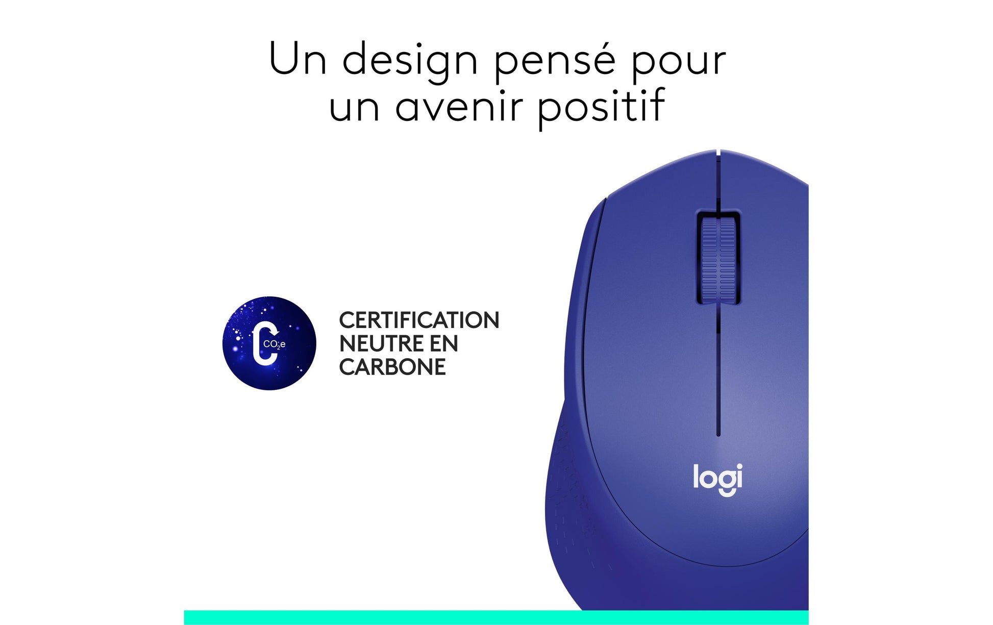 Logitech M330 Silent Plus Maus – kabellos, 2,4 GHz, Silent-Tasten, blau