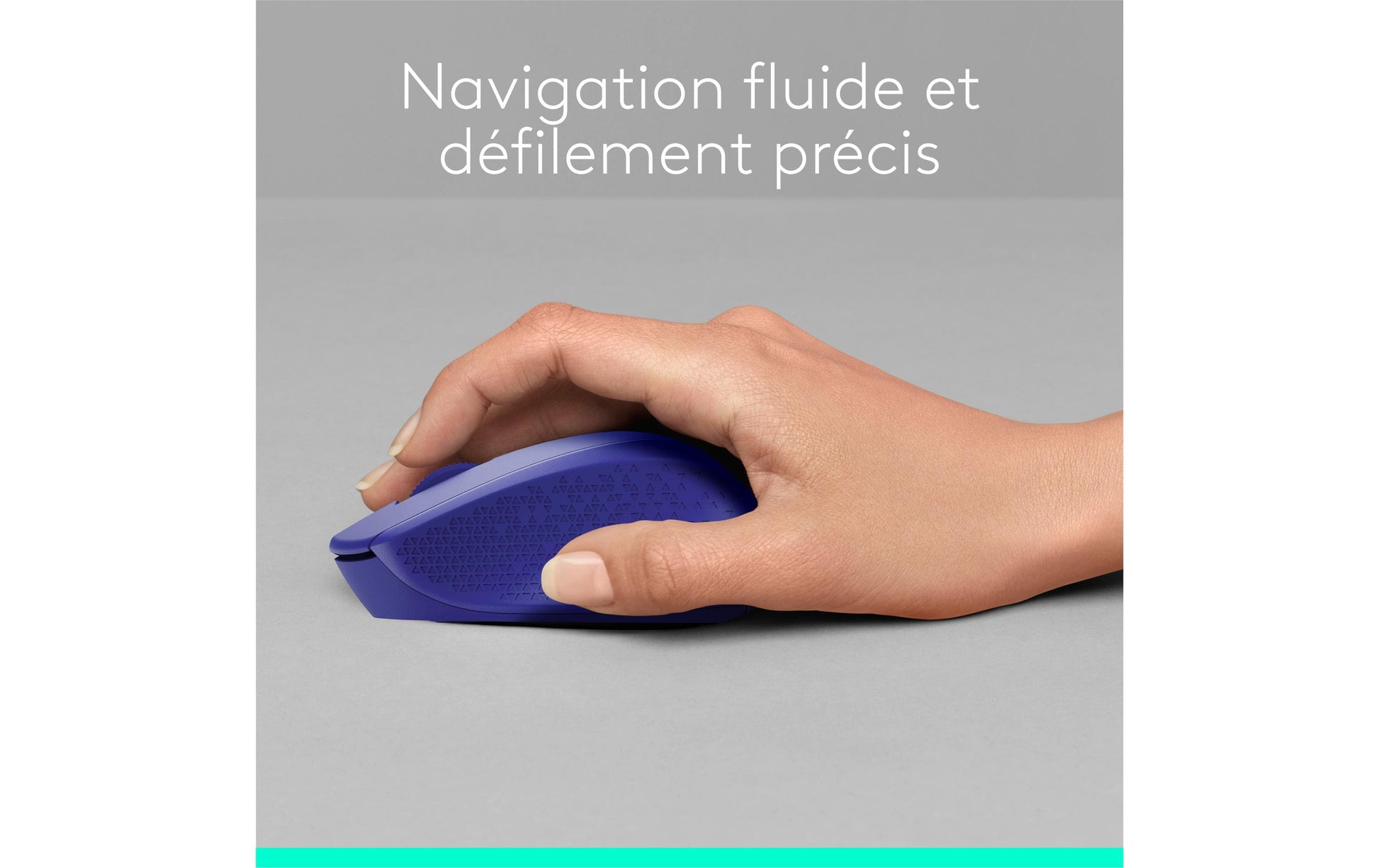 Logitech M330 Silent Plus Maus – kabellos, 2,4 GHz, Silent-Tasten, blau