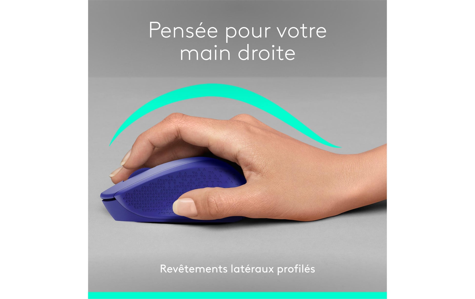 Logitech M330 Silent Plus Maus – kabellos, 2,4 GHz, Silent-Tasten, blau