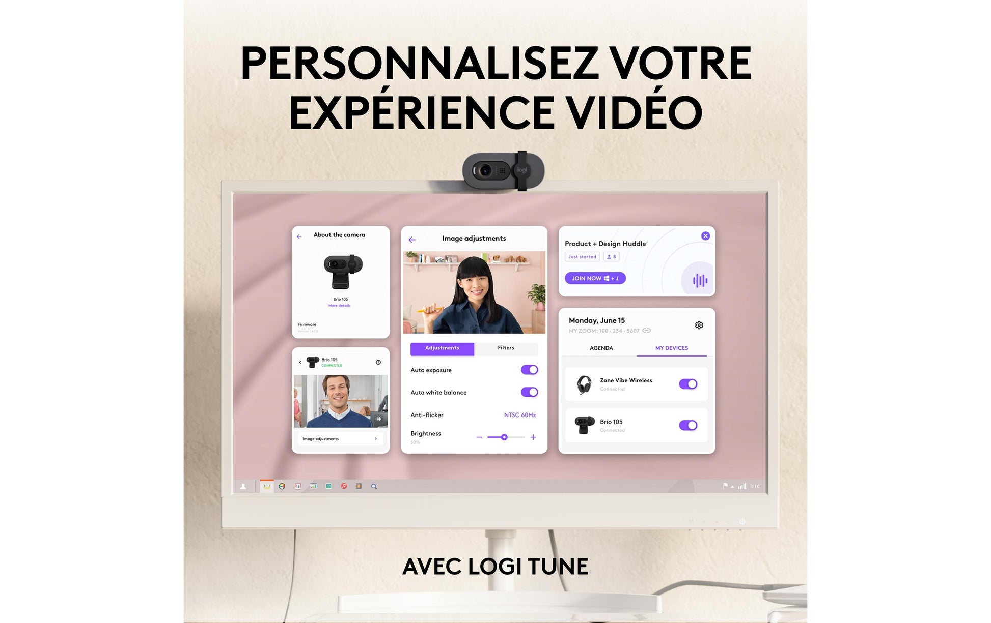 Logitech Brio 105 – Webcam – Full HD 1080p, USB