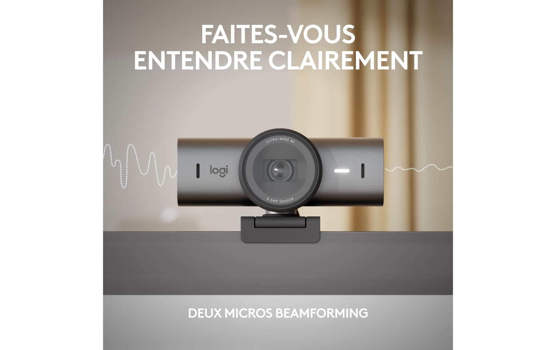 Logitech MX BRIO 705 – Webcam – 4K, Auto-Framing, Silber/Schwarz