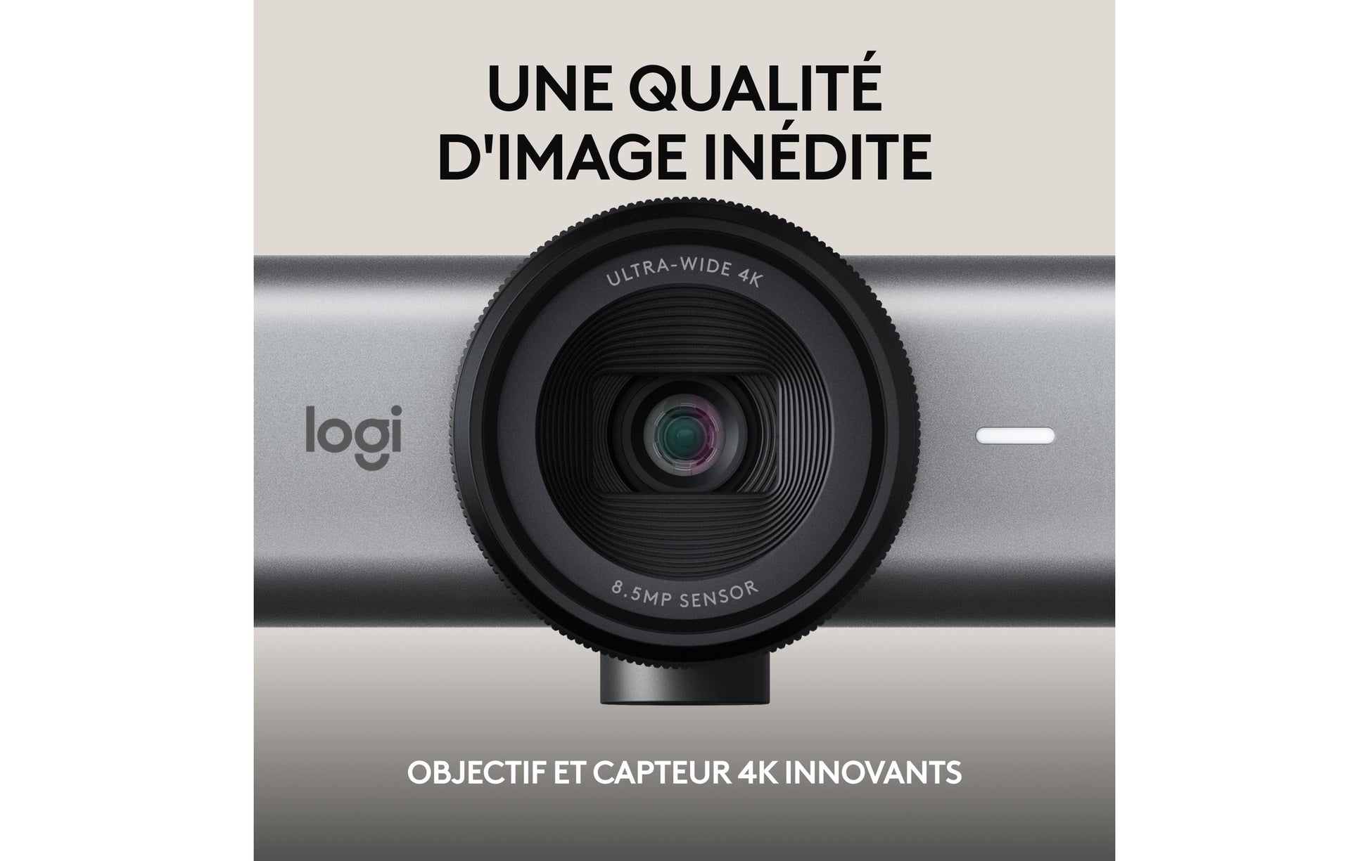 Logitech MX BRIO 705 – Webcam – 4K, Auto-Framing, Silber/Schwarz