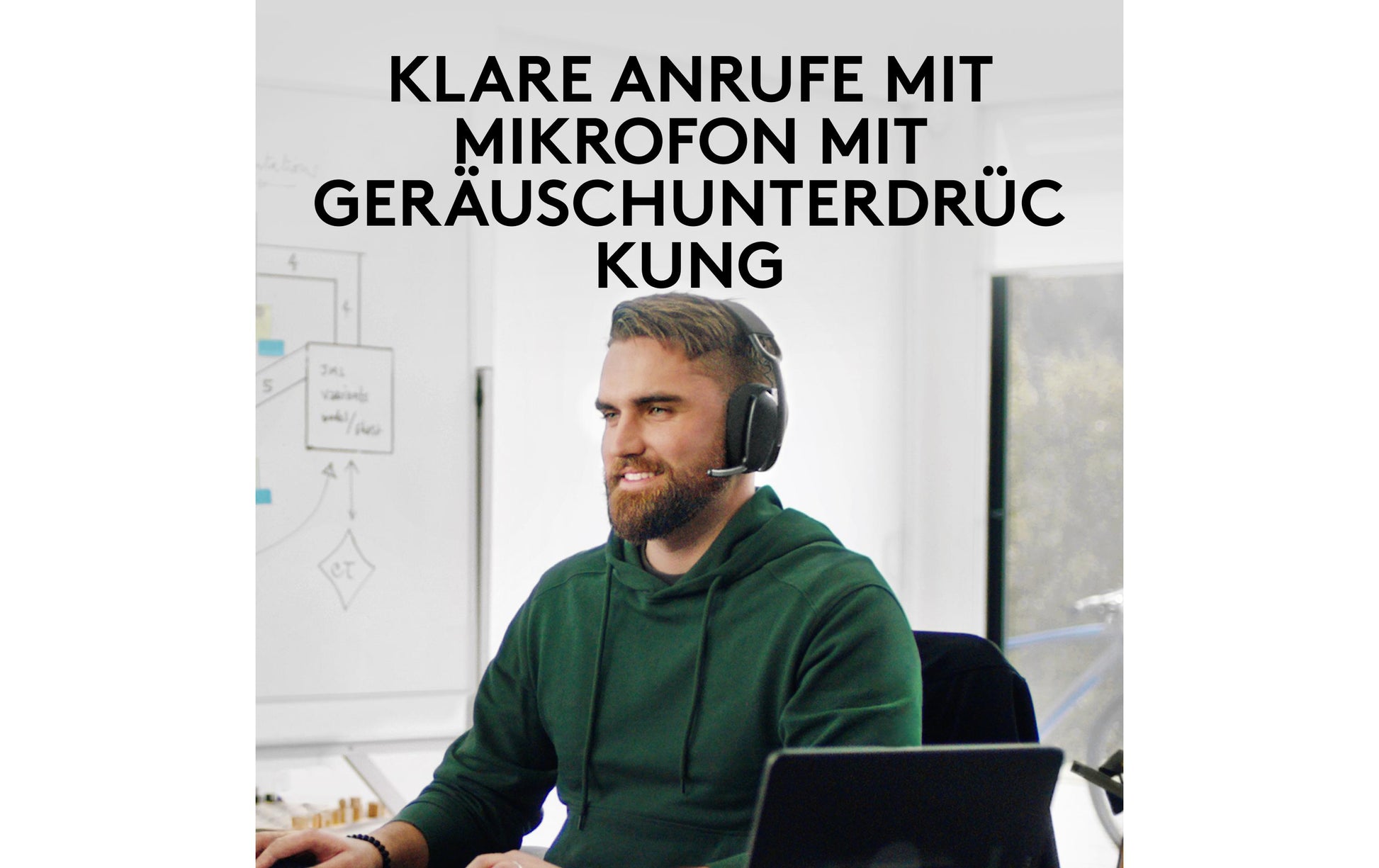 Logitech Zone Vibe Wireless A00167/A00172 – Over-Ear Headset – Bluetooth – Graphit – für Microsoft Teams
