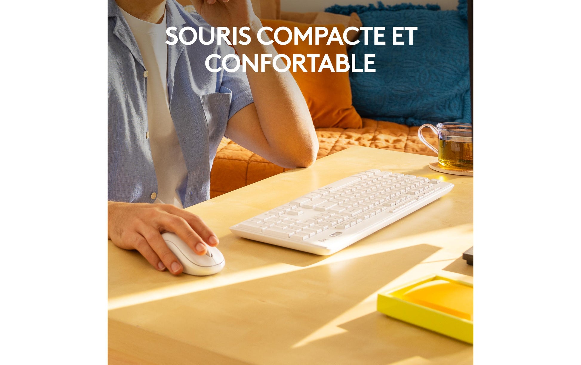 Logitech MK295 Silent Wireless Combo – Tastatur, kabellos (2,4 GHz), CH-Layout (DE-CH), Weiss