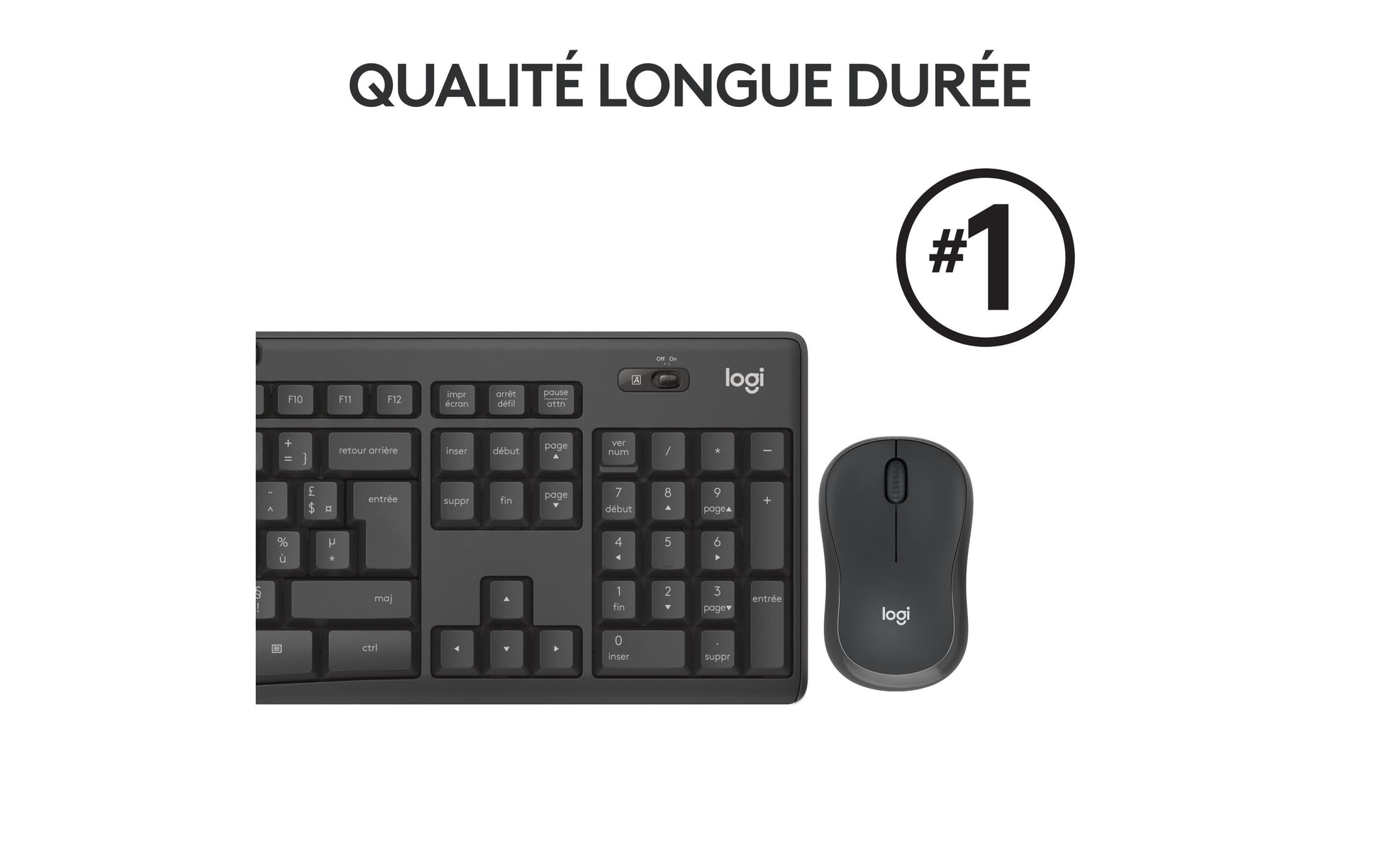 Logitech MK295 – Tastatur, kabellos, CH-Layout (DE-CH), Grau