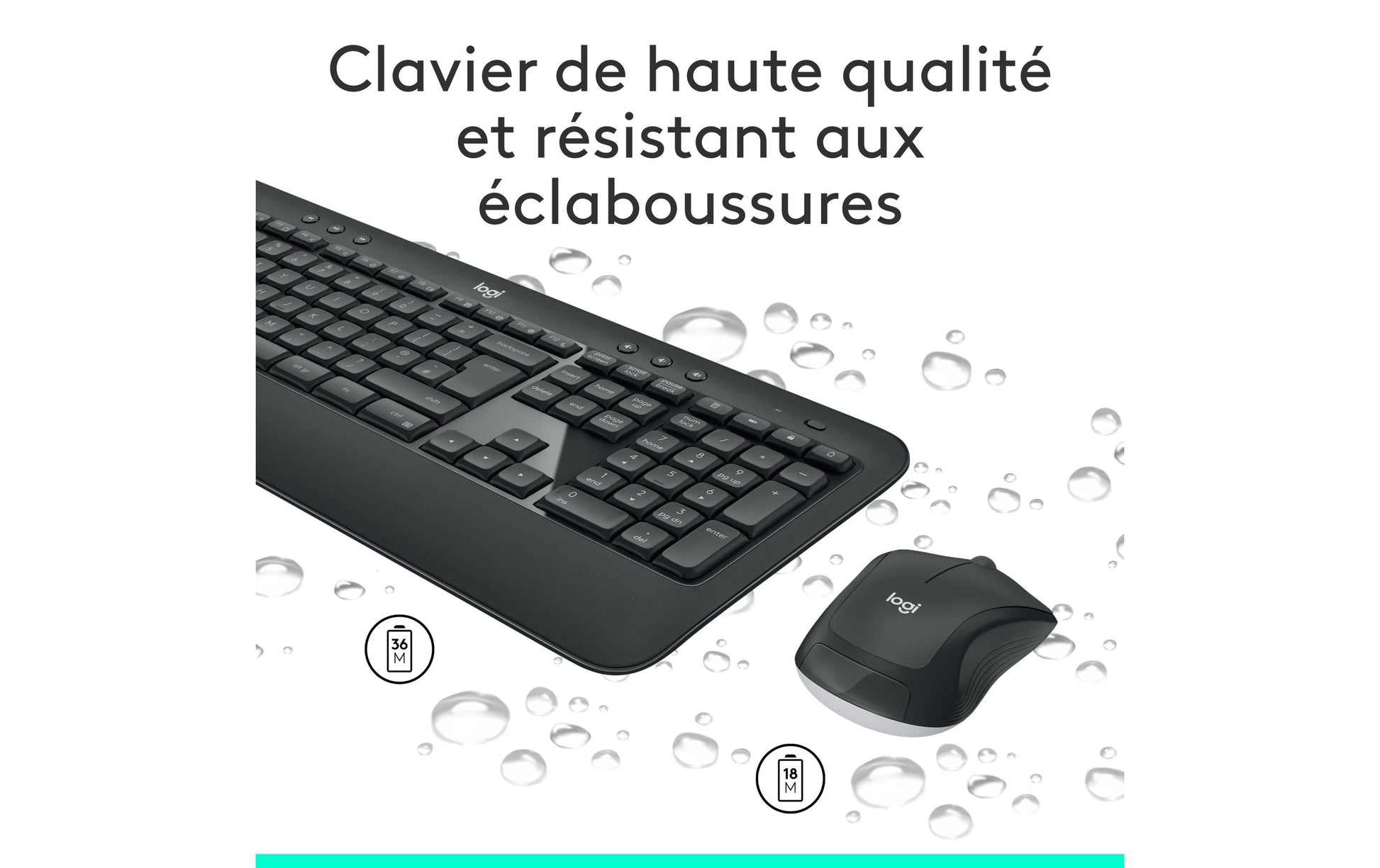 Logitech MK540 Advanced – Tastatur, kabellos (2,4 GHz), CH-Layout (DE-CH) – für Windows, Chrome OS