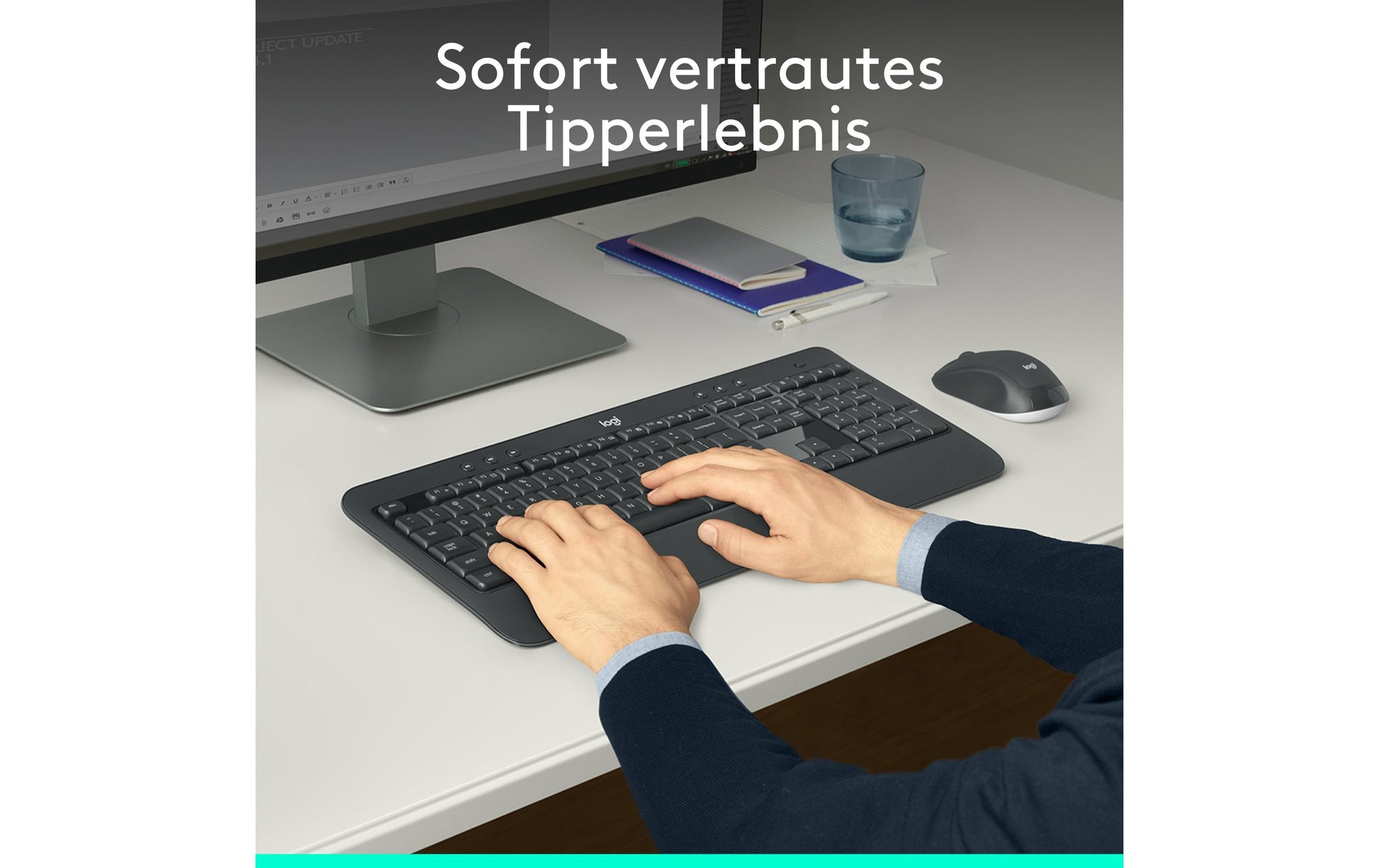 Logitech MK540 Advanced – Tastatur, kabellos (2,4 GHz), CH-Layout (DE-CH) – für Windows, Chrome OS