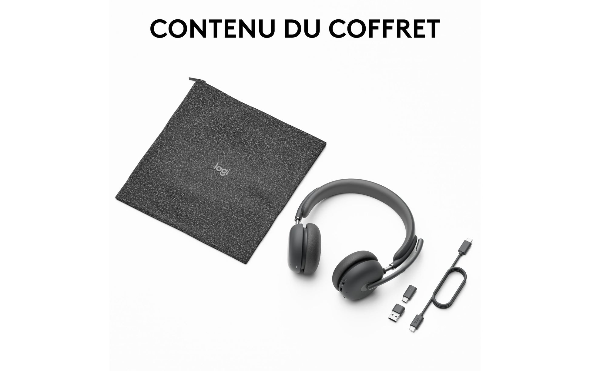 Logitech Zone Wireless 2 – Duo Headset – Bluetooth, 2,4 GHz – Graphit – für Microsoft Teams