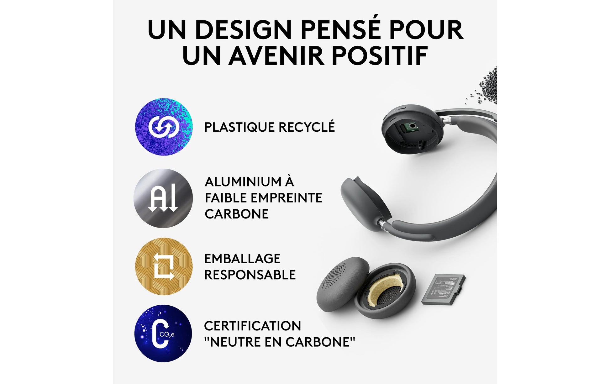 Logitech Zone Wireless 2 – Duo Headset – Bluetooth, 2,4 GHz – Graphit – für Microsoft Teams