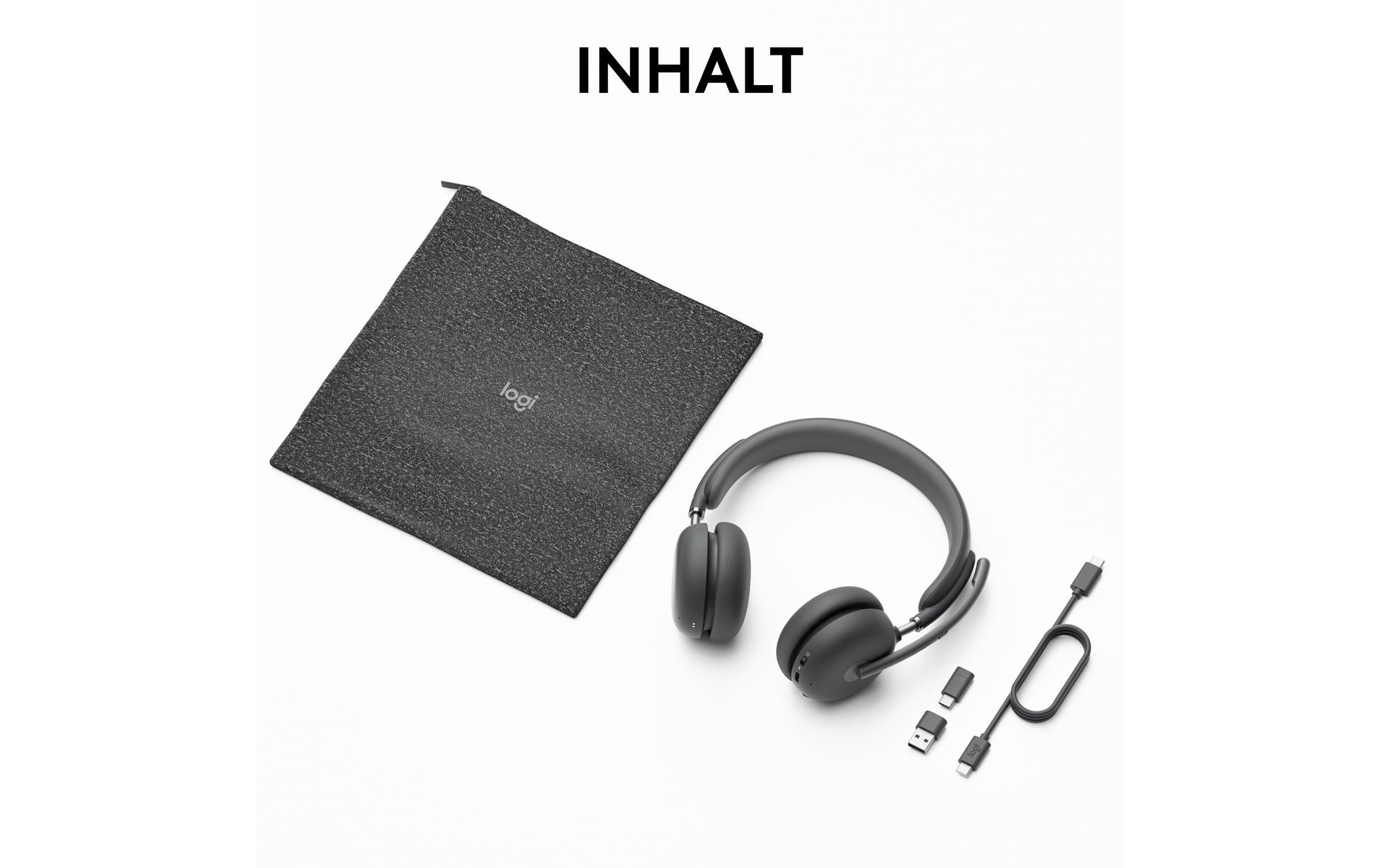 Logitech Zone Wireless 2 – Duo Headset – Bluetooth, 2,4 GHz – Graphit – für Microsoft Teams