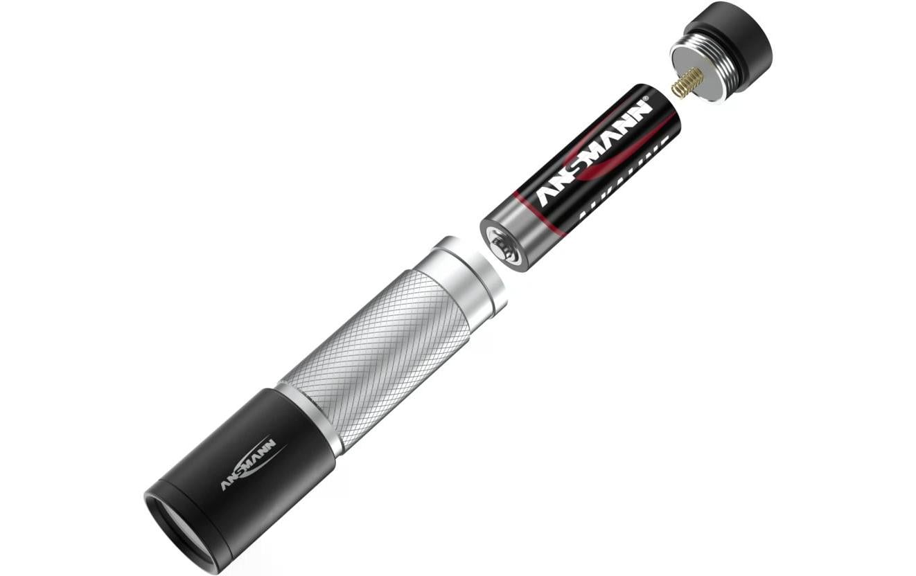 Ansmann Taschenlampe Daily Use 70B – 70 lm, 67 m, IPX4, Batteriebetrieb (AA) – Silber