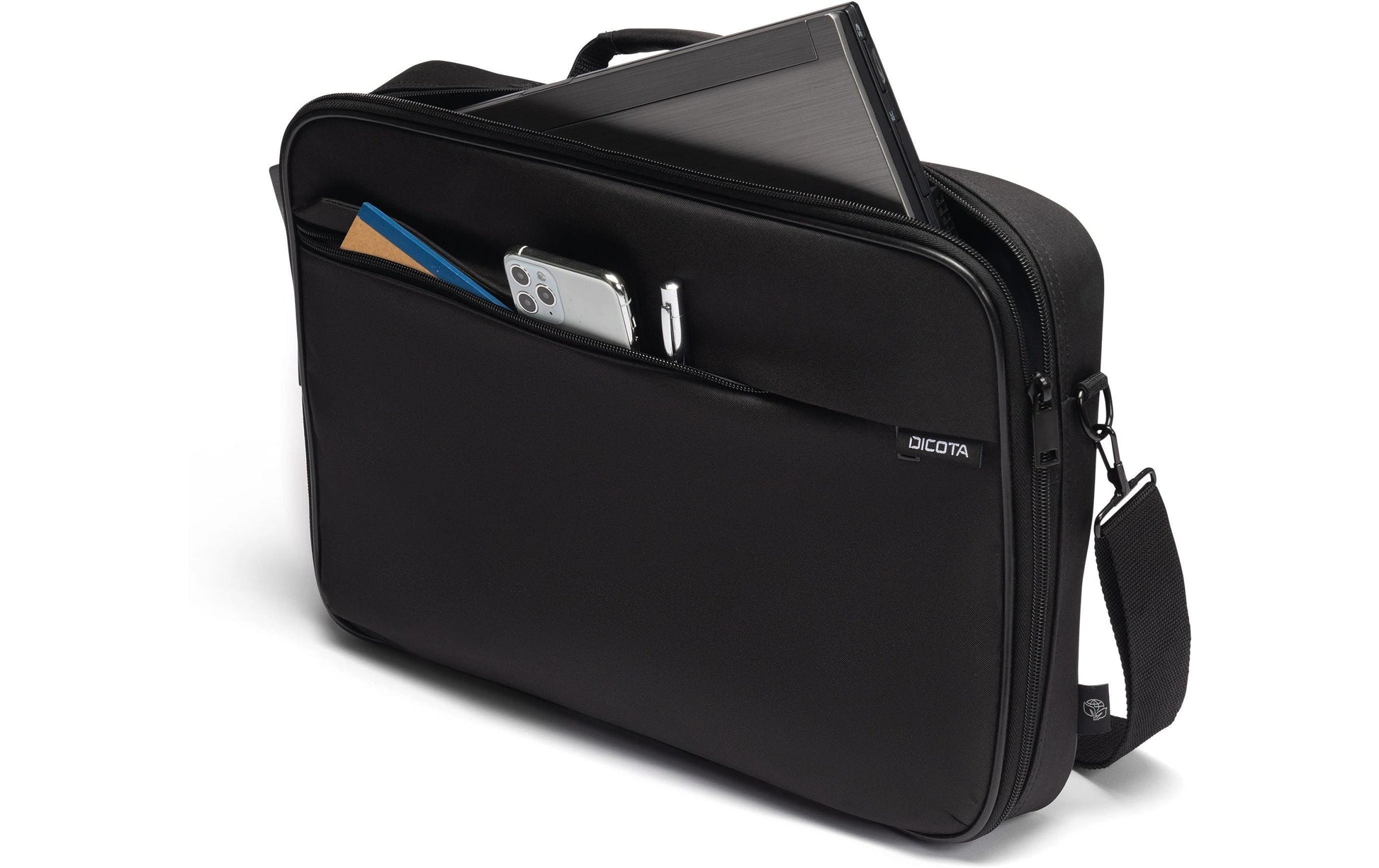 DICOTA Multi ONE Notebook-Tasche bis 16" – abnehmbarer Schultergurt, stossfest – Schwarz