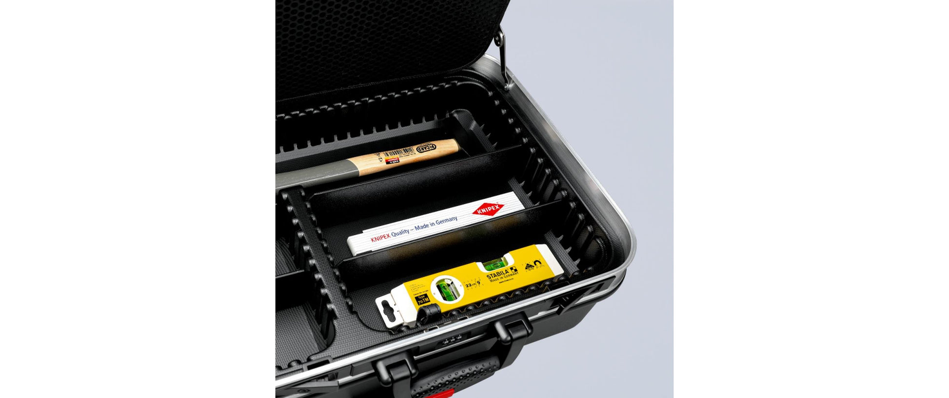 Knipex Werkzeugkasten BIG Basic Move, 430 × 515 × 280 mm, Aluminium, schwarz
