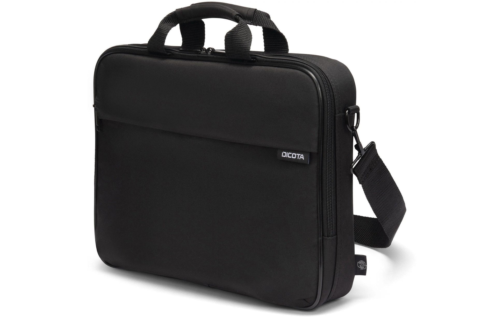DICOTA Top Traveller ONE Notebook-Tasche bis 16" – Abnehmbarer Schultergurt, Aus Recyceltem PET – Schwarz