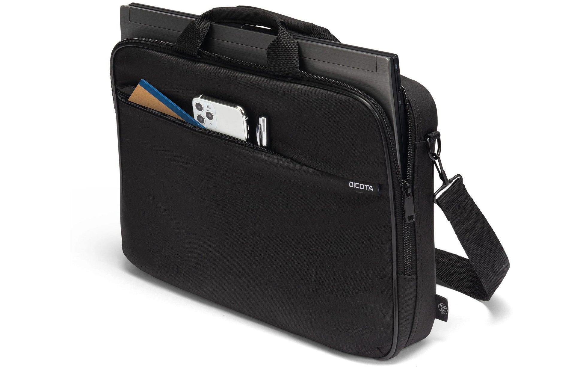 DICOTA Top Traveller ONE – Aktentasche 14,1", Polyester (rPET), Schwarz, 37 × 27 × 5,5 cm