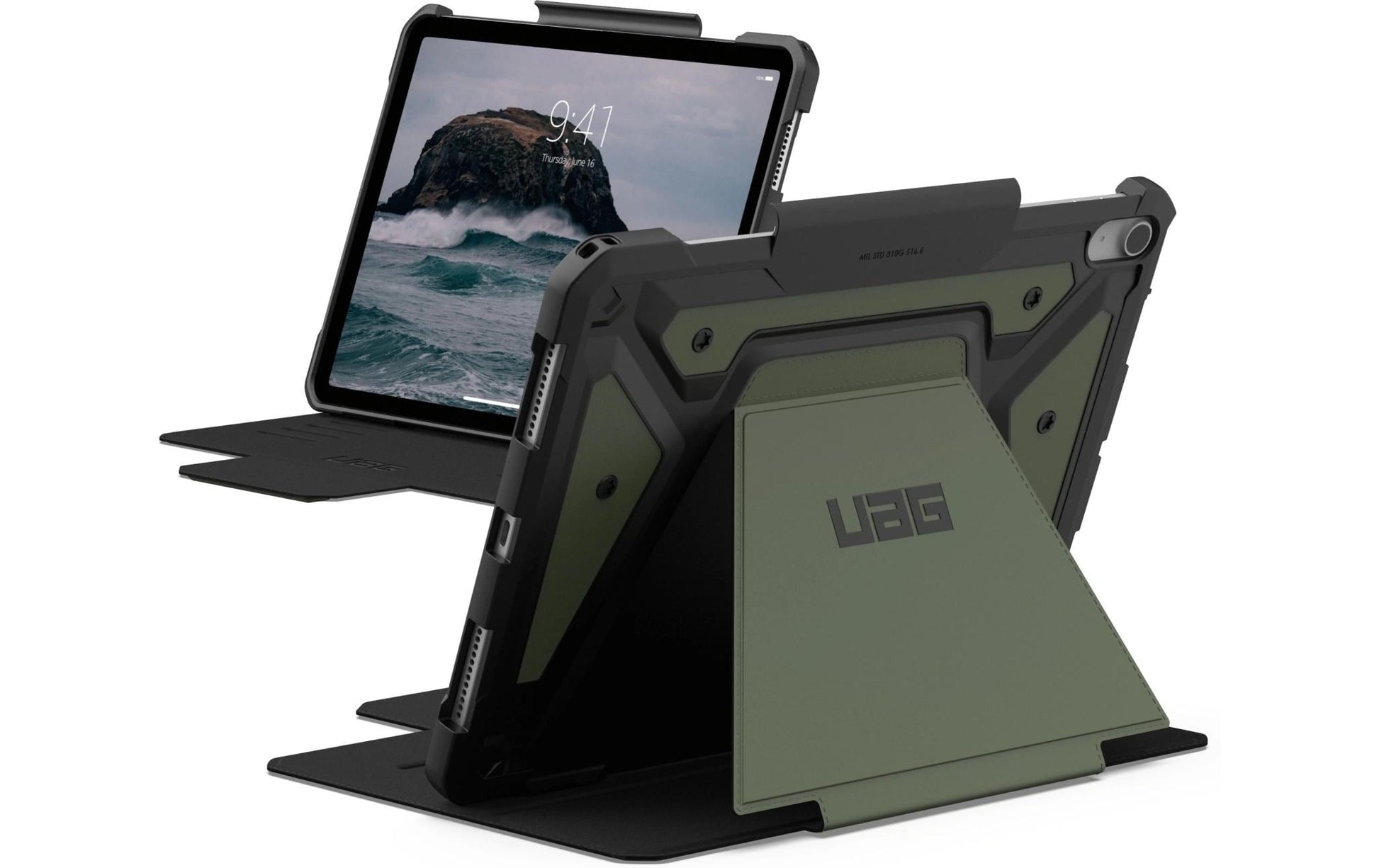 Urban Armor Gear UAG Metropolis SE Tablet-Hülle für iPad Air 11" (6. Gen.) – Olive