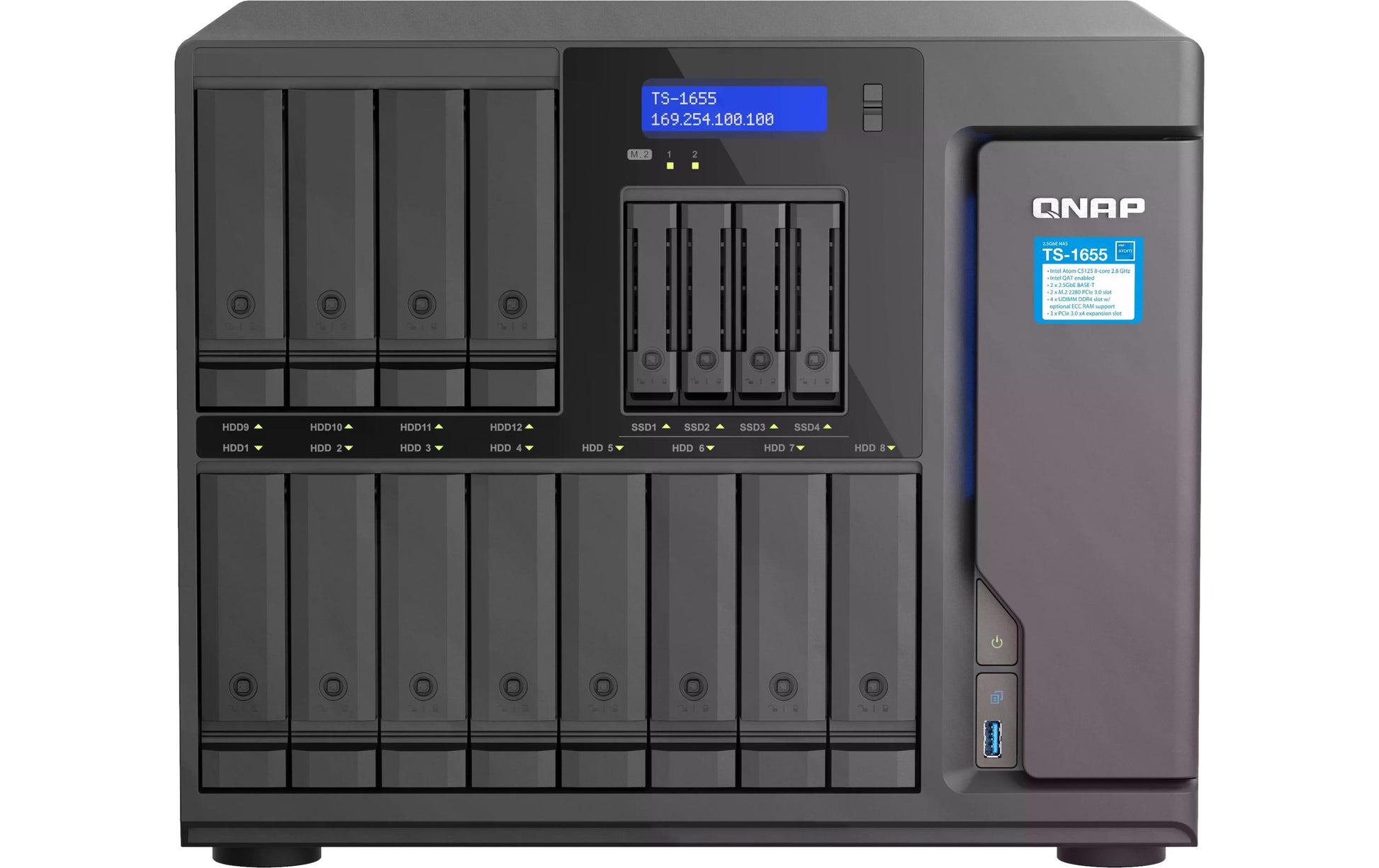 QNAP Intel Atom C5125 – 8 GB, DDR4 UDIMM, 2,8 GHz