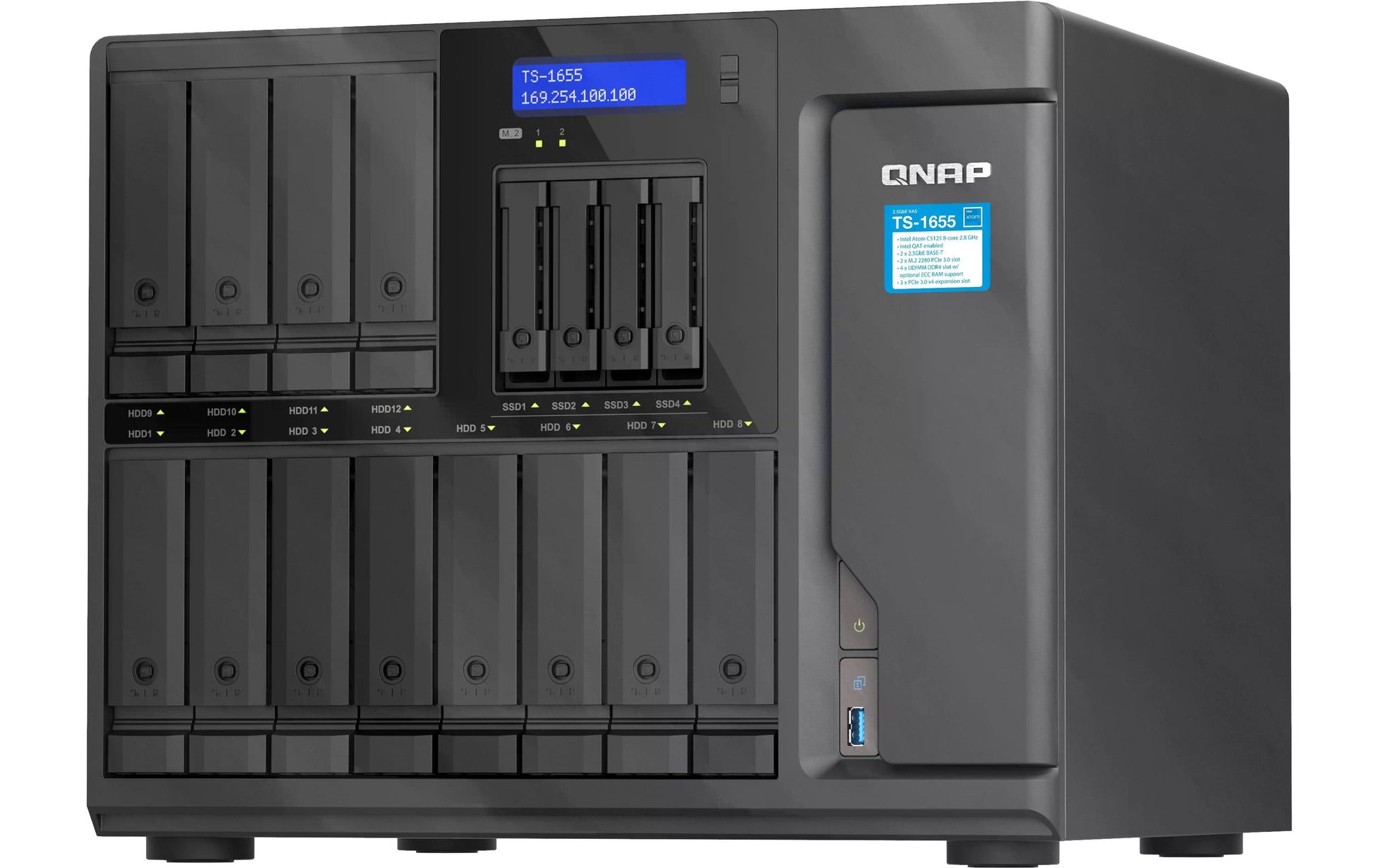 QNAP Intel Atom C5125 – 8 GB, DDR4 UDIMM, 2,8 GHz