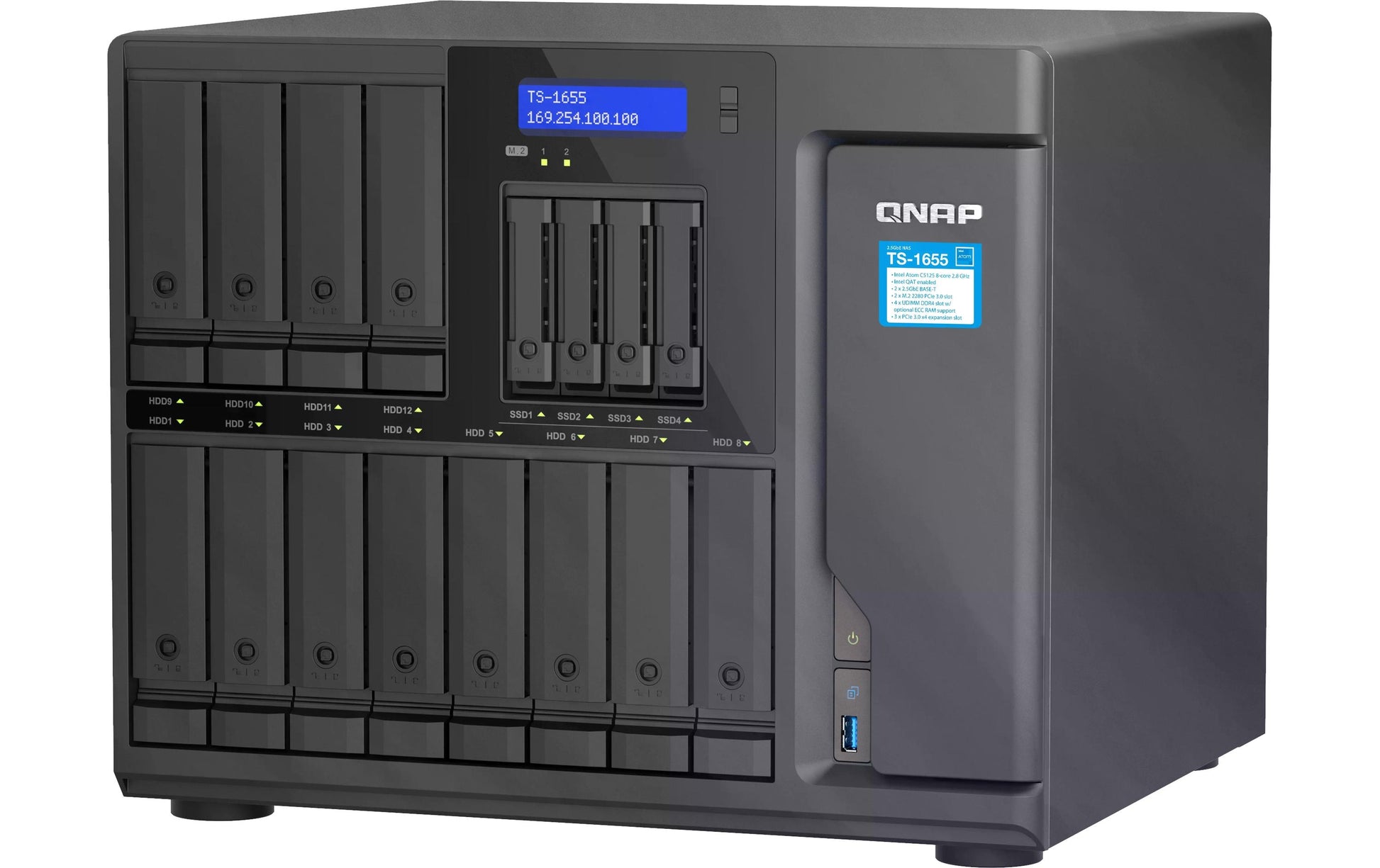 QNAP Intel Atom C5125 – 8 GB, DDR4 UDIMM, 2,8 GHz