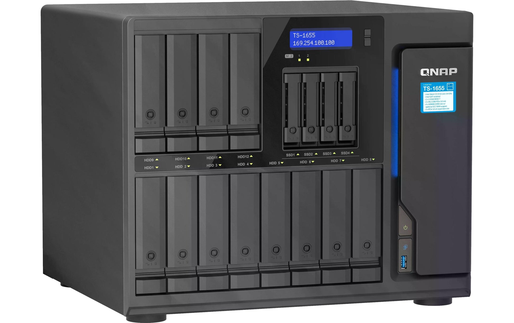 QNAP Intel Atom C5125 – 8 GB, DDR4 UDIMM, 2,8 GHz