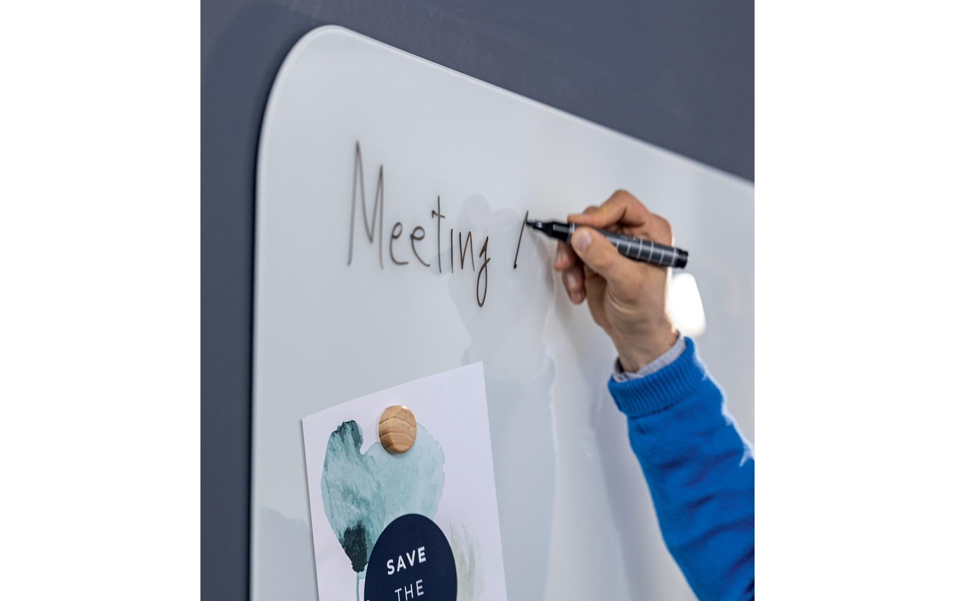 Sigel Whiteboard – 120 × 90 cm, Glas, magnetisch