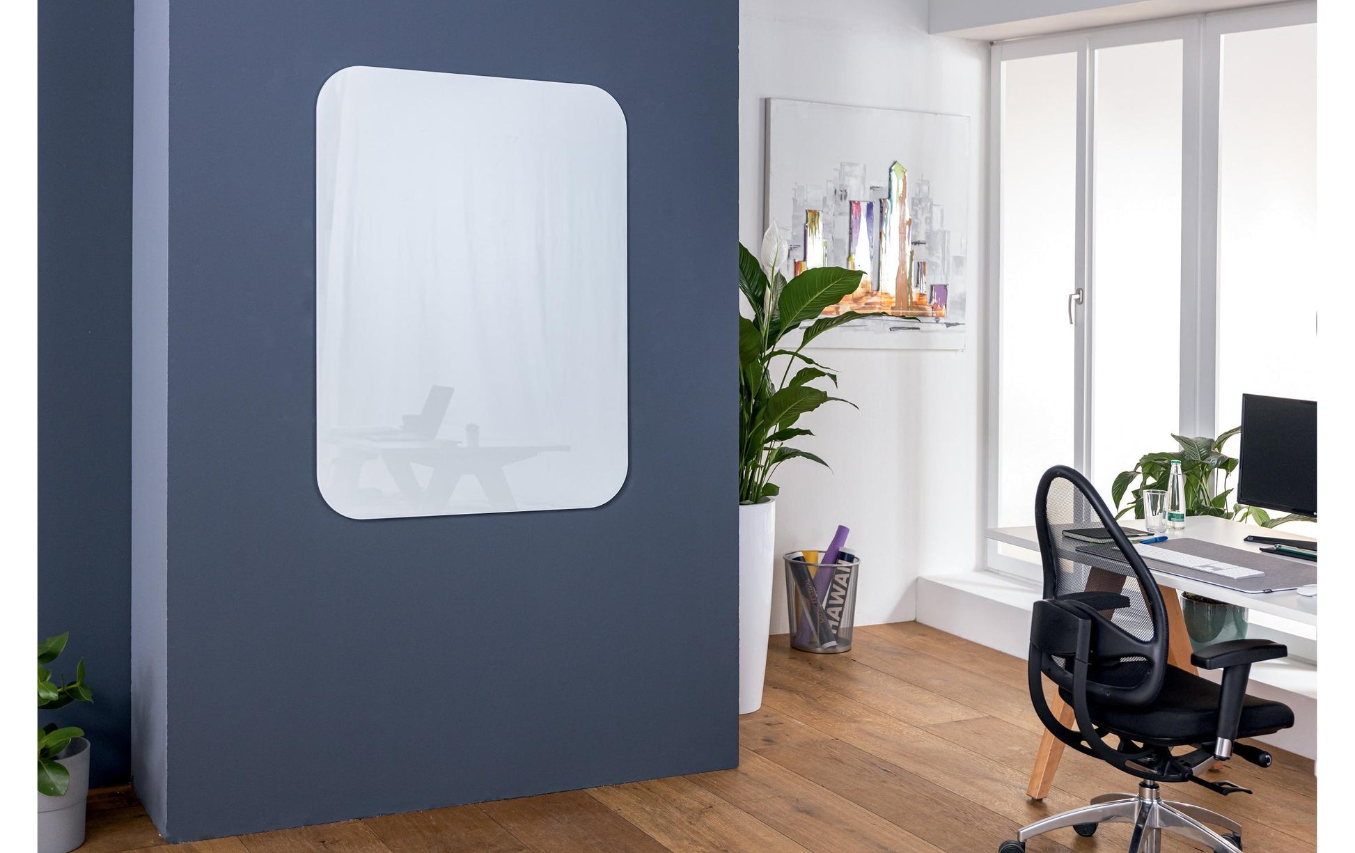 Sigel Whiteboard – 120 × 90 cm, Glas, magnetisch