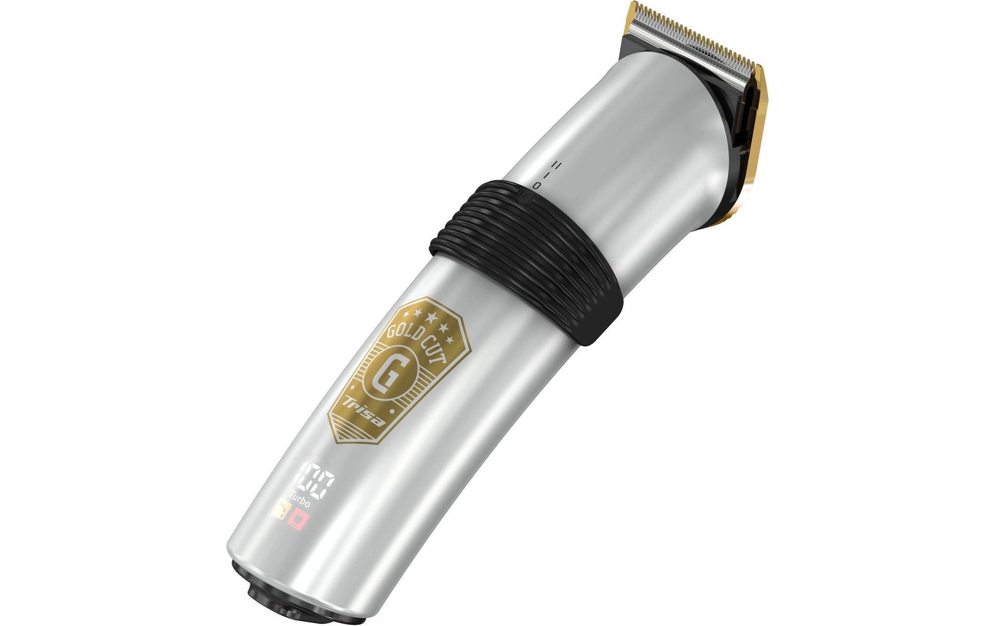 Trisa Bart- und Haarschneider Gold Cut – 210 min Laufzeit, 5 Längeneinstellungen – max. Schnittlänge 20 mm