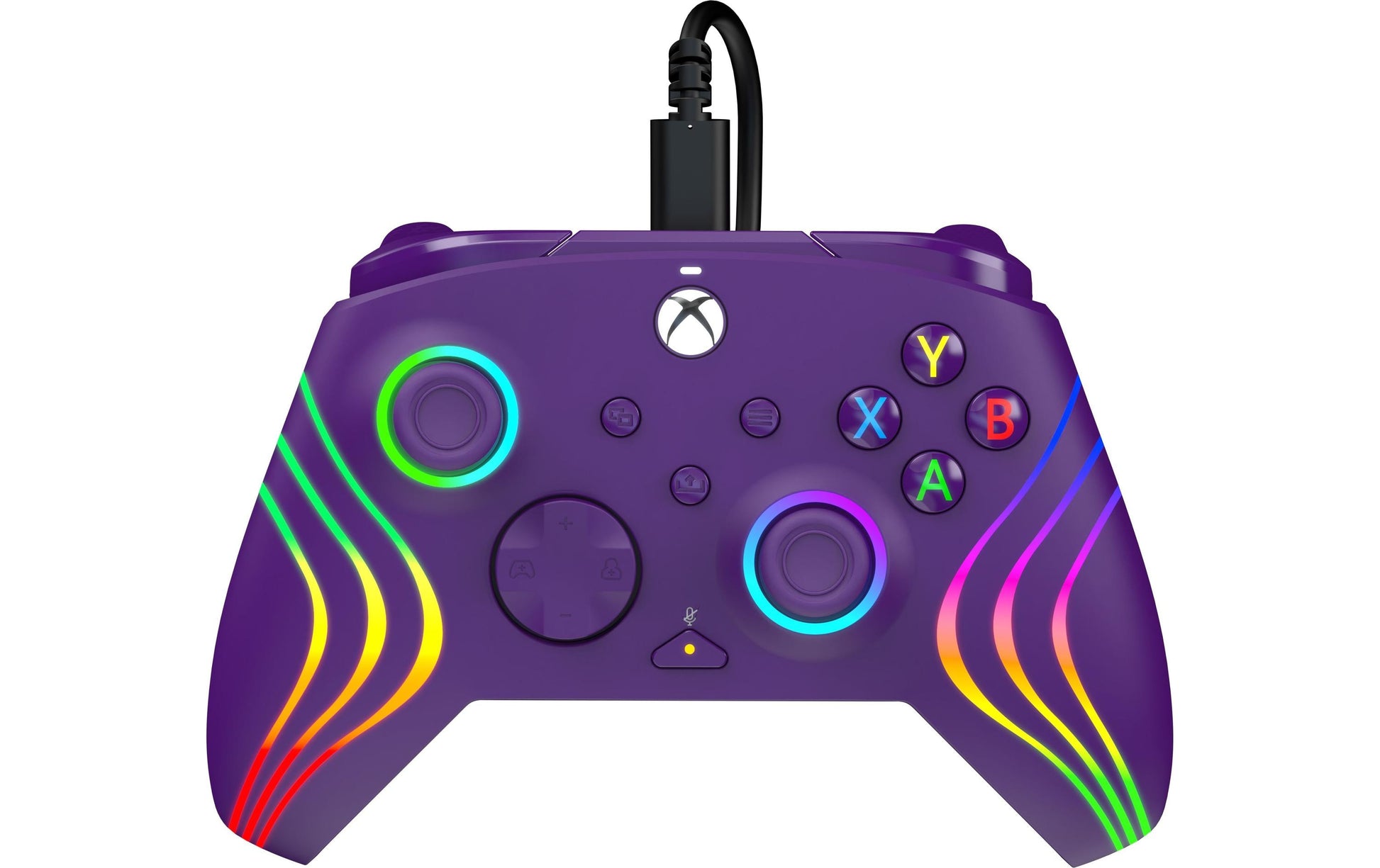 PDP Afterglow Wave – Gamepad – USB (kabelgebunden, USB-C), RGB, für Xbox Series X/S & PC, Violett