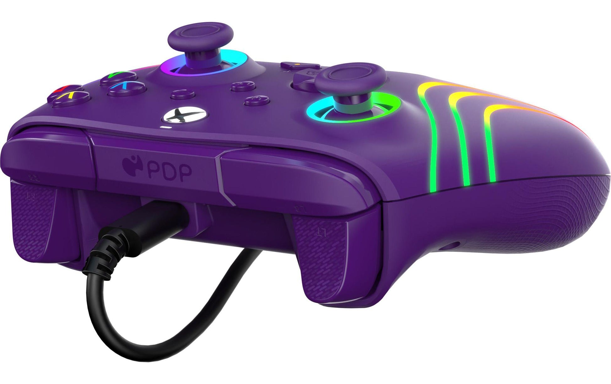 PDP Afterglow Wave – Gamepad – USB (kabelgebunden, USB-C), RGB, für Xbox Series X/S & PC, Violett