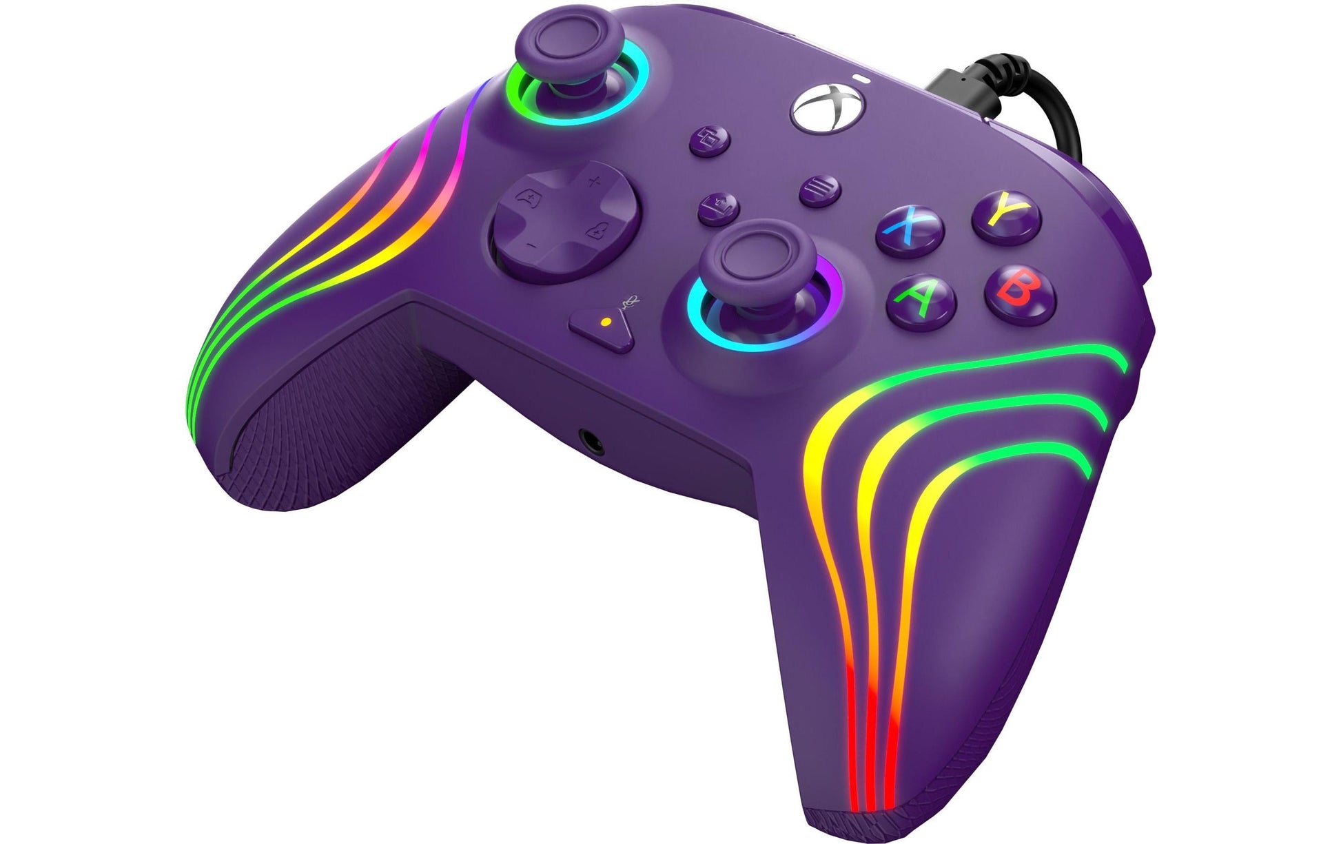 PDP Afterglow Wave – Gamepad – USB (kabelgebunden, USB-C), RGB, für Xbox Series X/S & PC, Violett