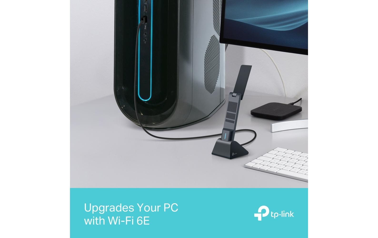 TP-Link Archer TXE70UH USB-WLAN-Adapter – Wi-Fi 6E (802.11ax), Tri-Band, bis 5400 Mbit/s, 1,2 m