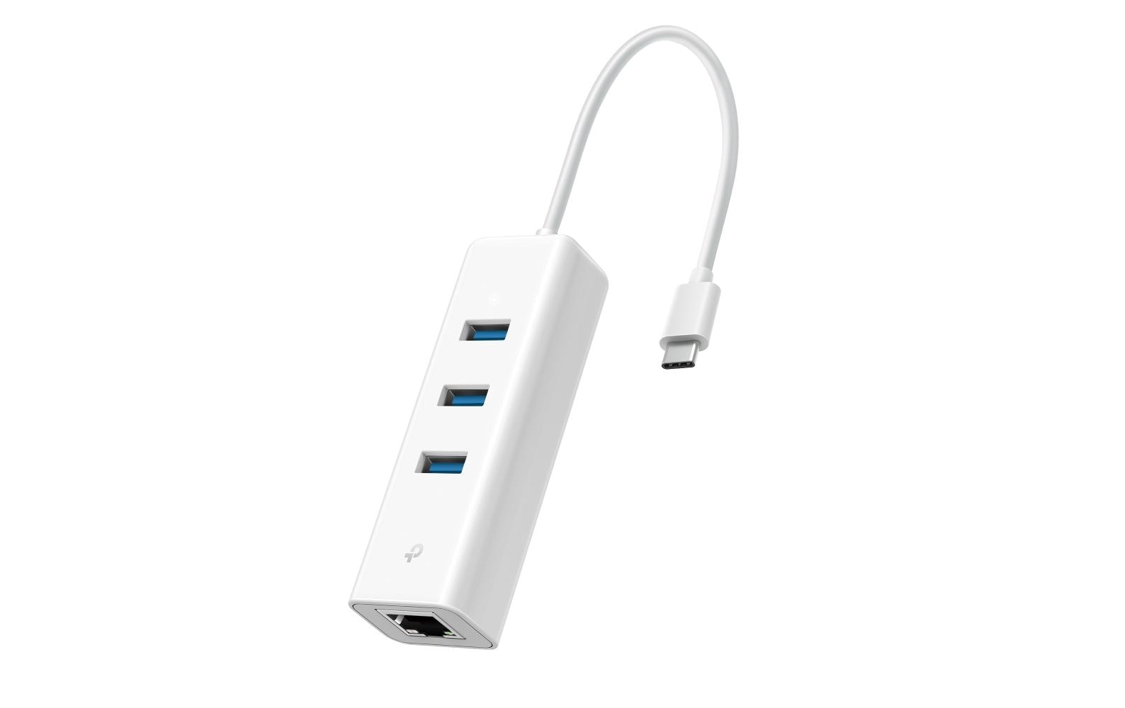 TP-Link UE300C USB-Hub – USB-C, 3× USB-A, GbE, für Windows/Mac/ChromeOS