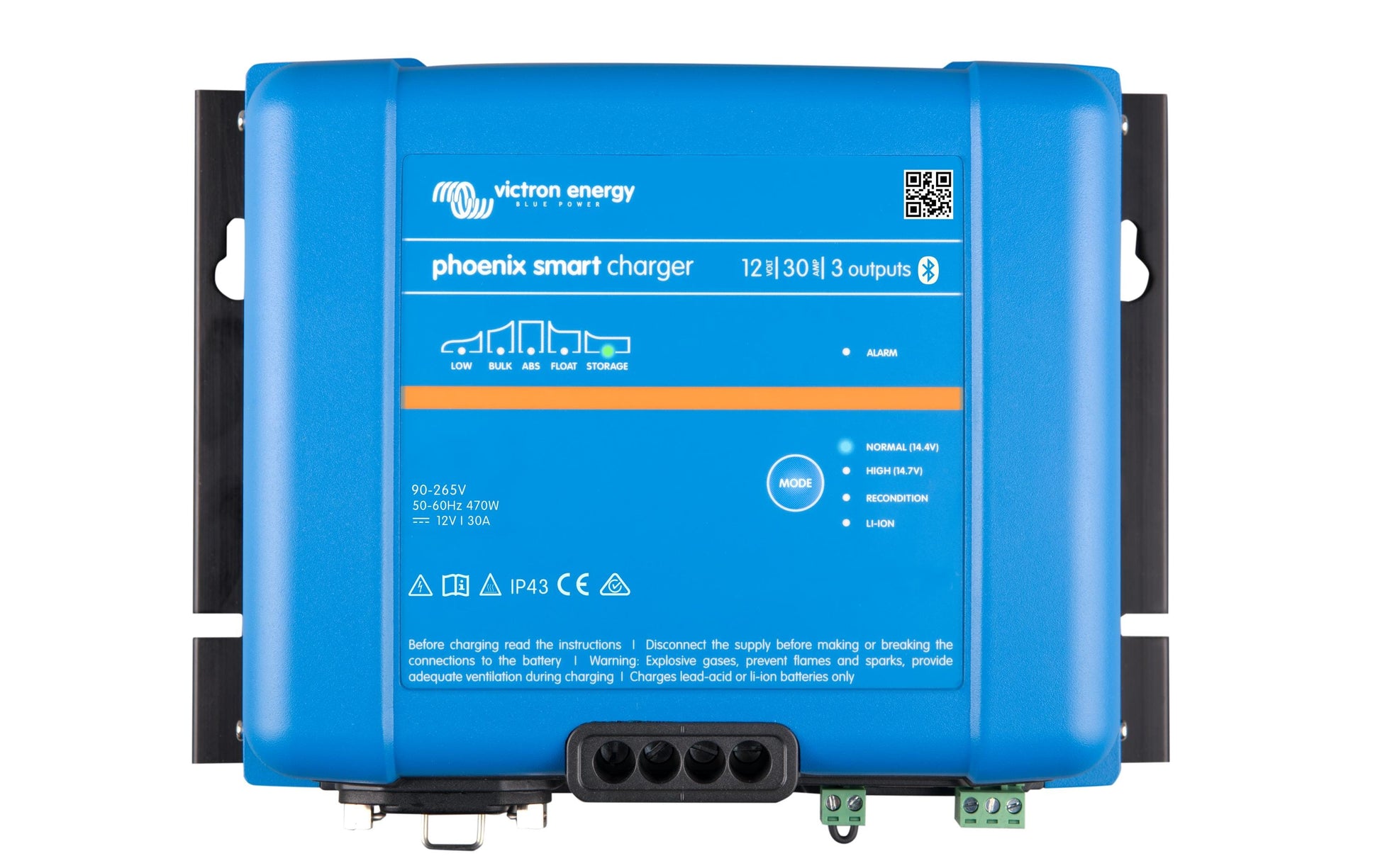 Victron Phoenix Ladegerät 24 V/16 A (384 W) – IP43, 3 Ausgänge, Erhaltungsladung – für Li‑Ion‑Akkus